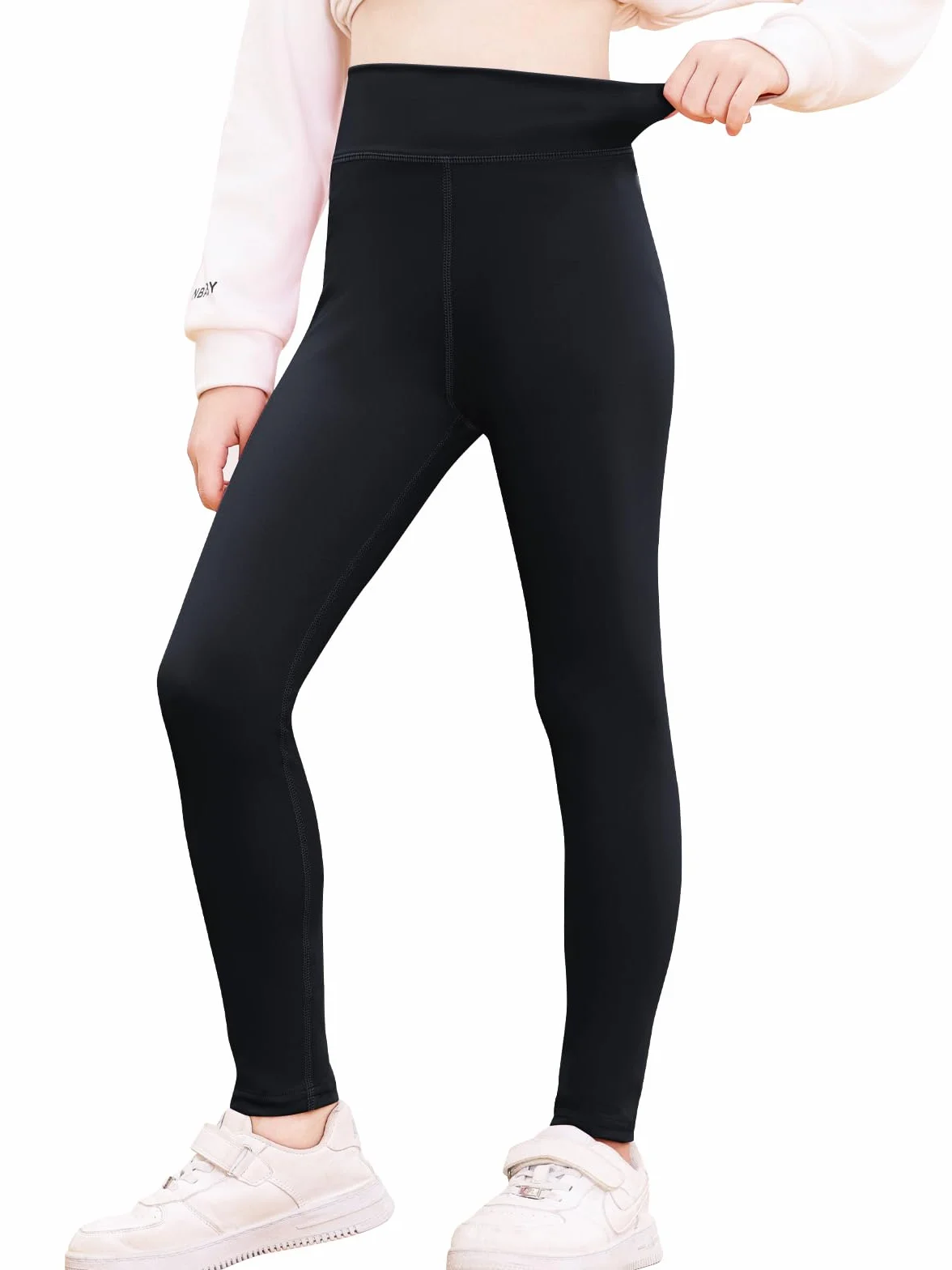 Leggings Sportivi per Bambina e Ragazza Leggins Lunghi a Vita Alta per Lo Yoga e la Ginnastica