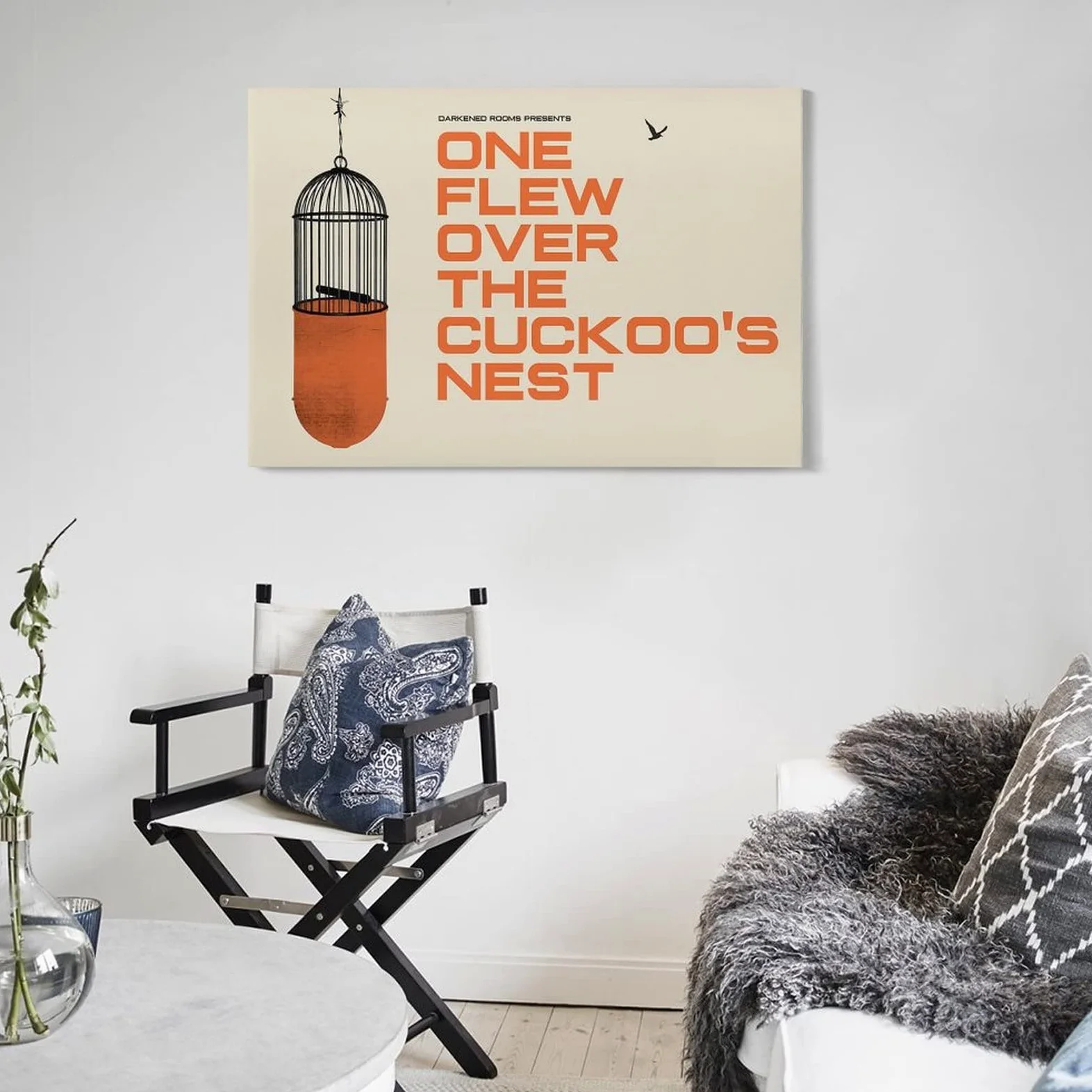 Poster di film commedia classica One Flew Over The Cuckoos Nest, decorazione da parete, per soggiorno, camera da letto, 50 x 75 cm