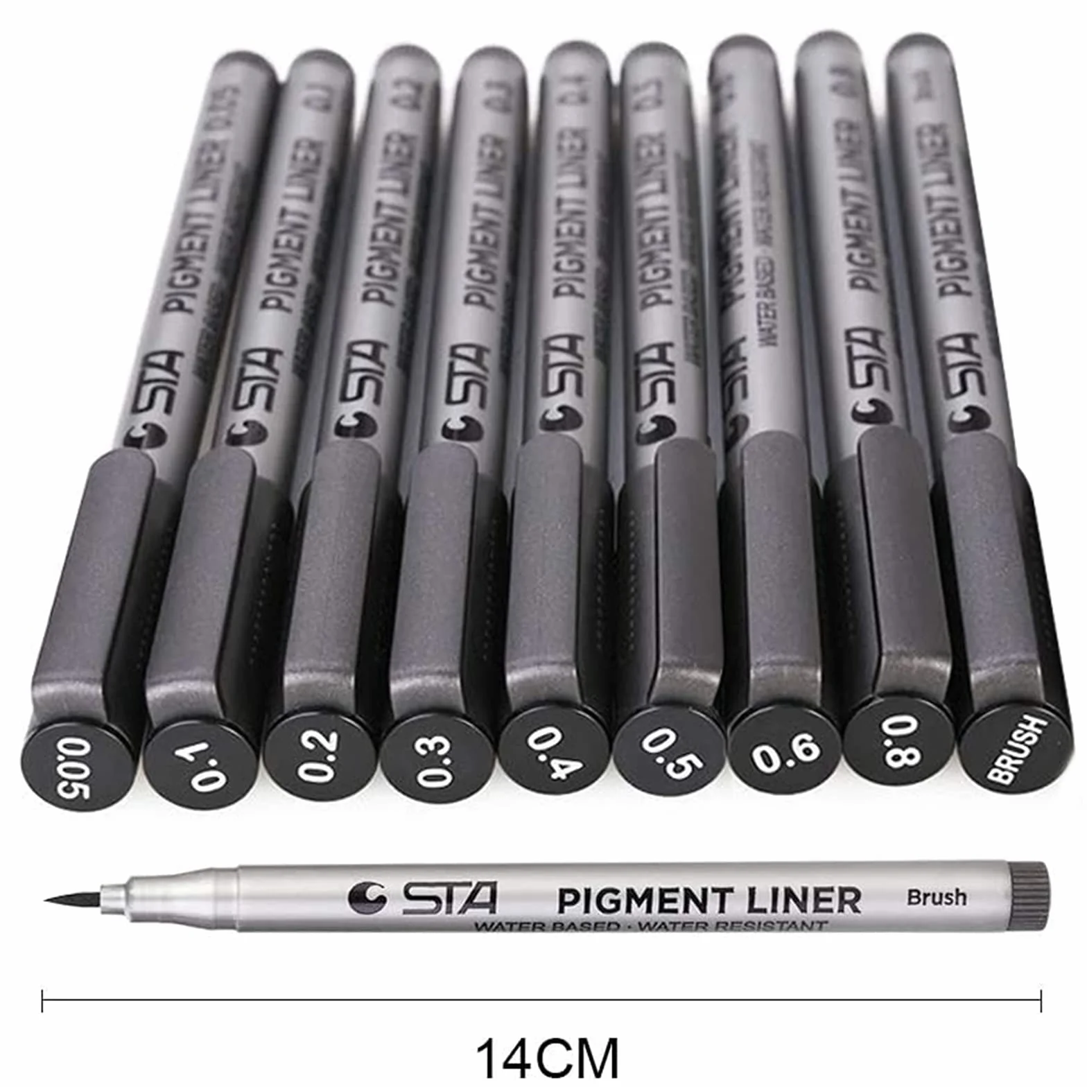 GOLDGE Fineliner Penne, Nero Pigment Liner Micro Penne da Disegno per Schizzi, Ufficio Scuola
