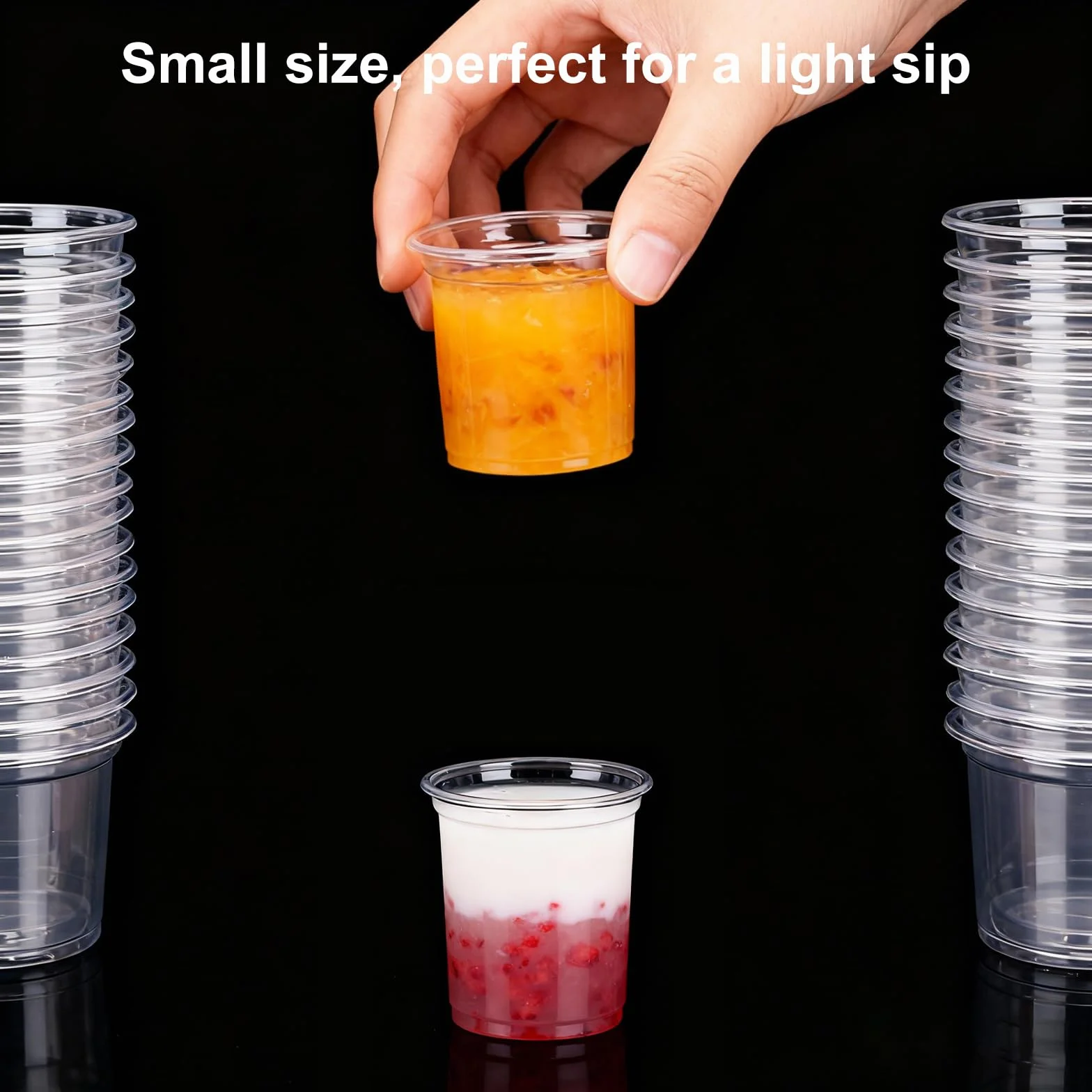 Bicchieri Plastica 300 PCS 20 ml 2 cl Riutilizzabili per Degustazioni Feste Matrimoni