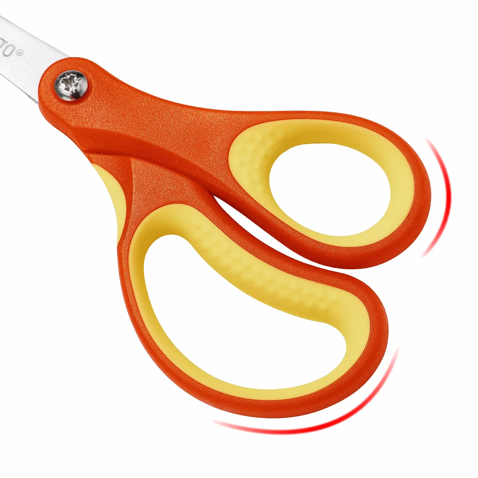 Forbici per Bambini 12,7 cm Acciaio Inossidabile Punta Arrotondata 3 Pezzi Arancione Giallo Blu