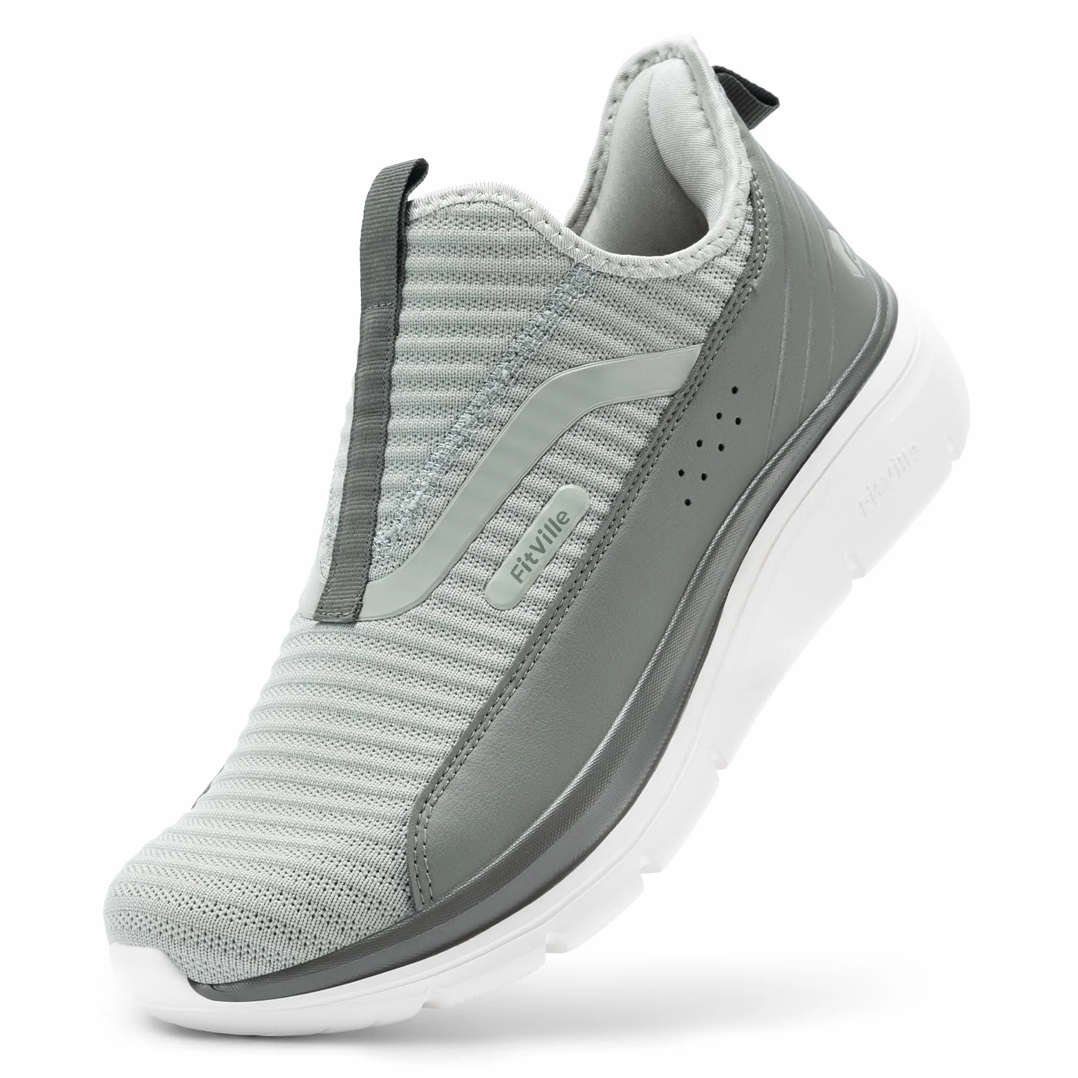 FitVille Scarpe da Camminata Uomo Extra Larghe Slip-on Sneaker Casual Traspiranti