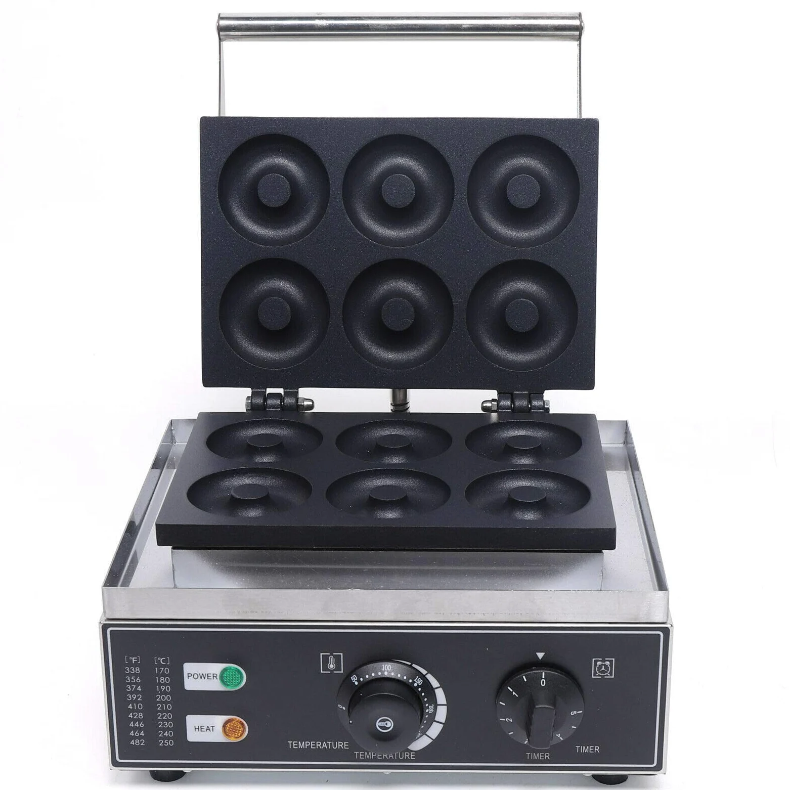 1550W Elettrico 6 pezzi Ciambella Maker Donut Maker Dessert Maker Commerciale Nuova grande macchina rotonda per ciambelle DHL