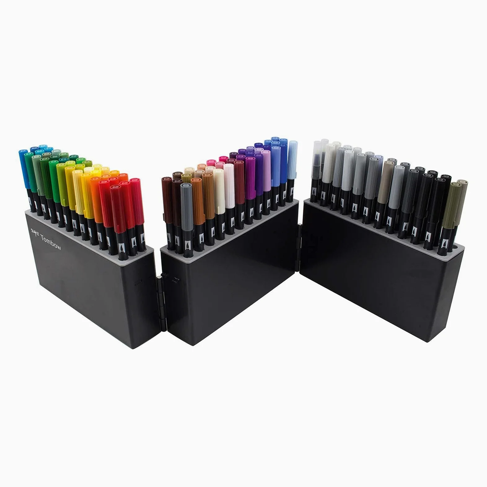 Tombow ABT-108C Dual Brush, Confezione da 107 pennarelli + blender