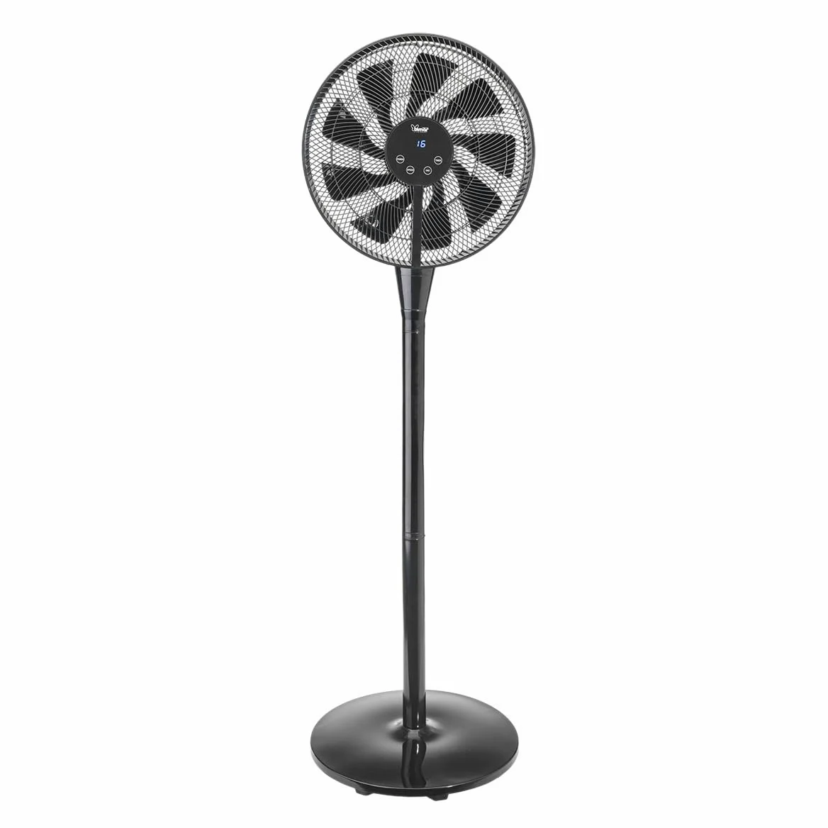 bimar VP458T Ventilatore a piantana slim.Silenzioso notte con telecomando Motore AC/DC Basso consumo,8 velocità,Timer 12h, Con display, Regolabile con due altezze,Diametro 40 cm. H1,30 9 pale. 25W