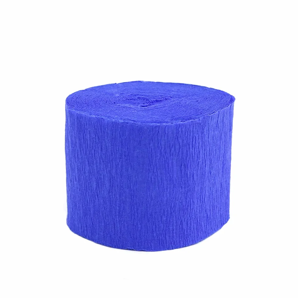 Carta Crespa 20 Rotoli 3,5 cm x 10 m Blu Scuro Decorazione Feste Compleanno Matrimoni