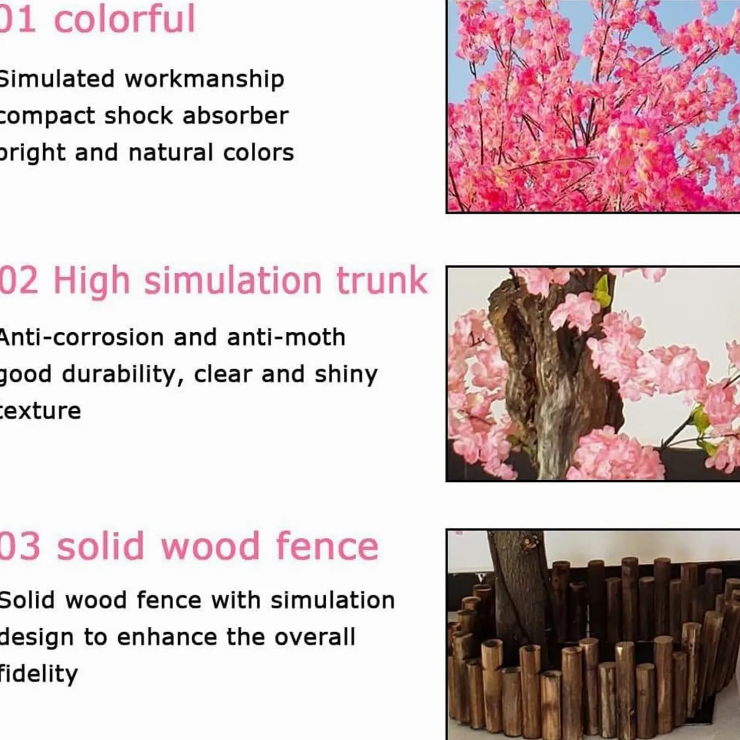 Albero Di Ciliegio Artificiale Con Foglie, Ciliegio Fatto A Mano, Albero Di Ciliegio Artificiale Albero Dei Desideri Finto Rosa, Albero Di Ciliegio Finto Fatto A Mano, Fiori Rosa,Round-1.5x1m