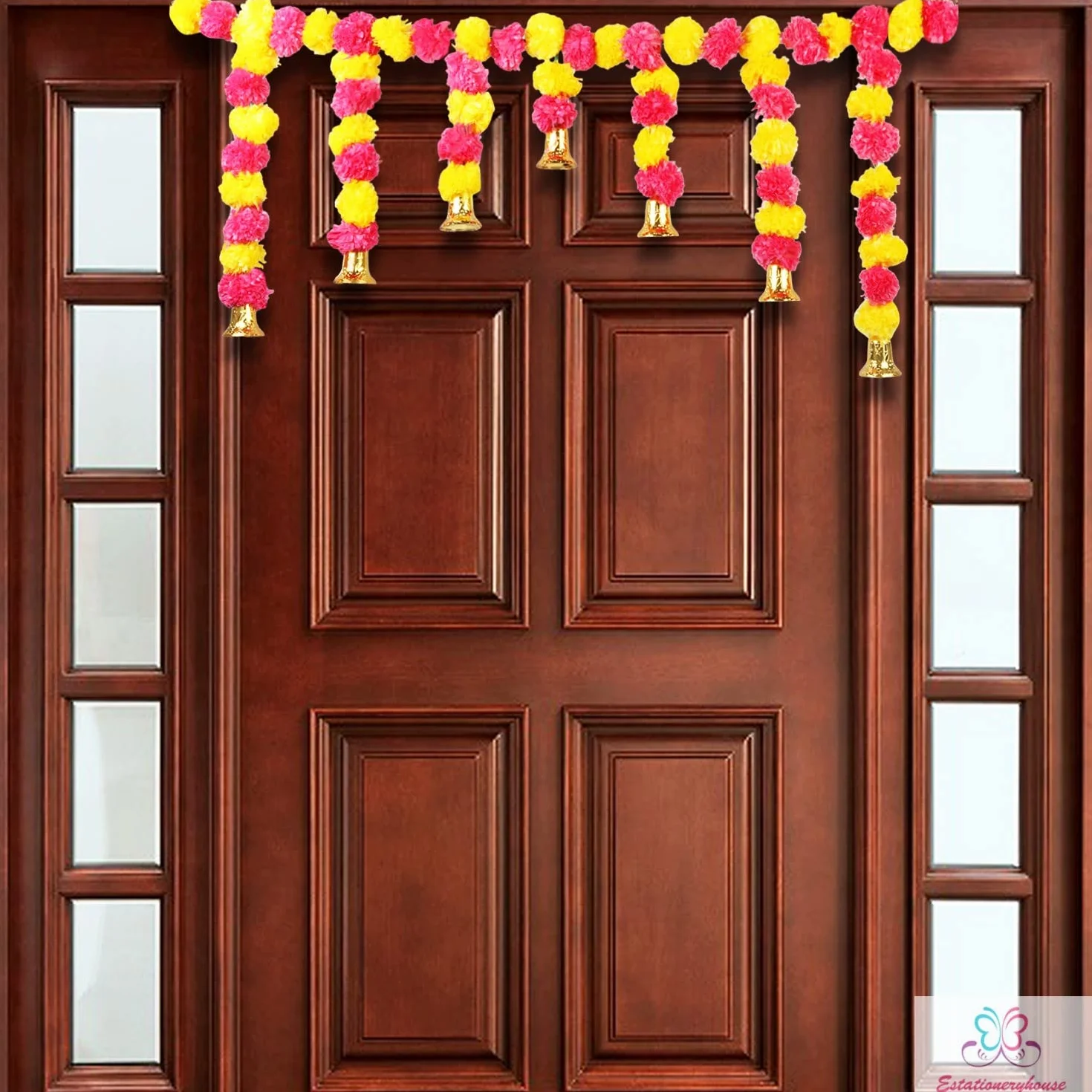 Estationeryhouse - Ghirlande Artificiali, 1,2 m, Colore: Giallo e Rosa