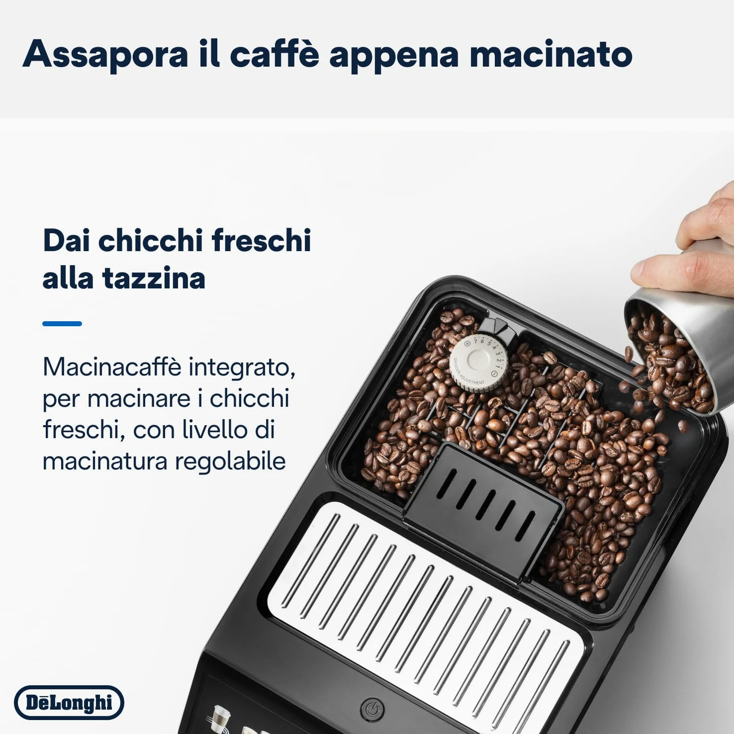 De’Longhi Eletta Explore – Perfetto Macchina da Caffè Automatica, LatteCrema Montalatte Automatico, 50 Bevande in un Solo Tocco, Display Touch a Colori, Grigio Scuro (ECAM452.57.G)