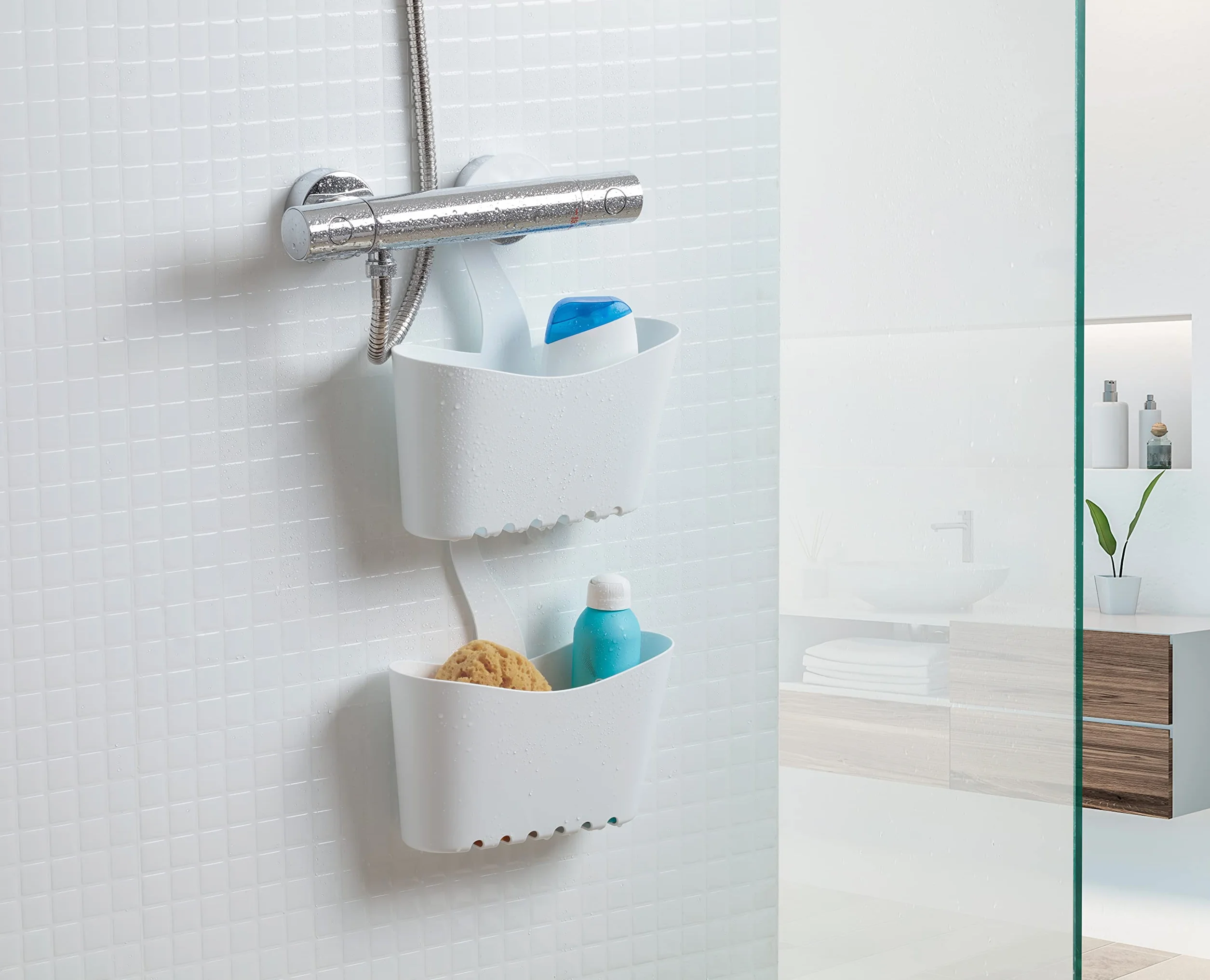 TATAY Portasapone Doccia 25x9x28 cm Bianco