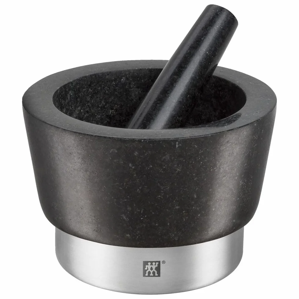 ZWILLING Mortaio e pestello per spezie in Granito Nero 10 cm Ø 11 cm