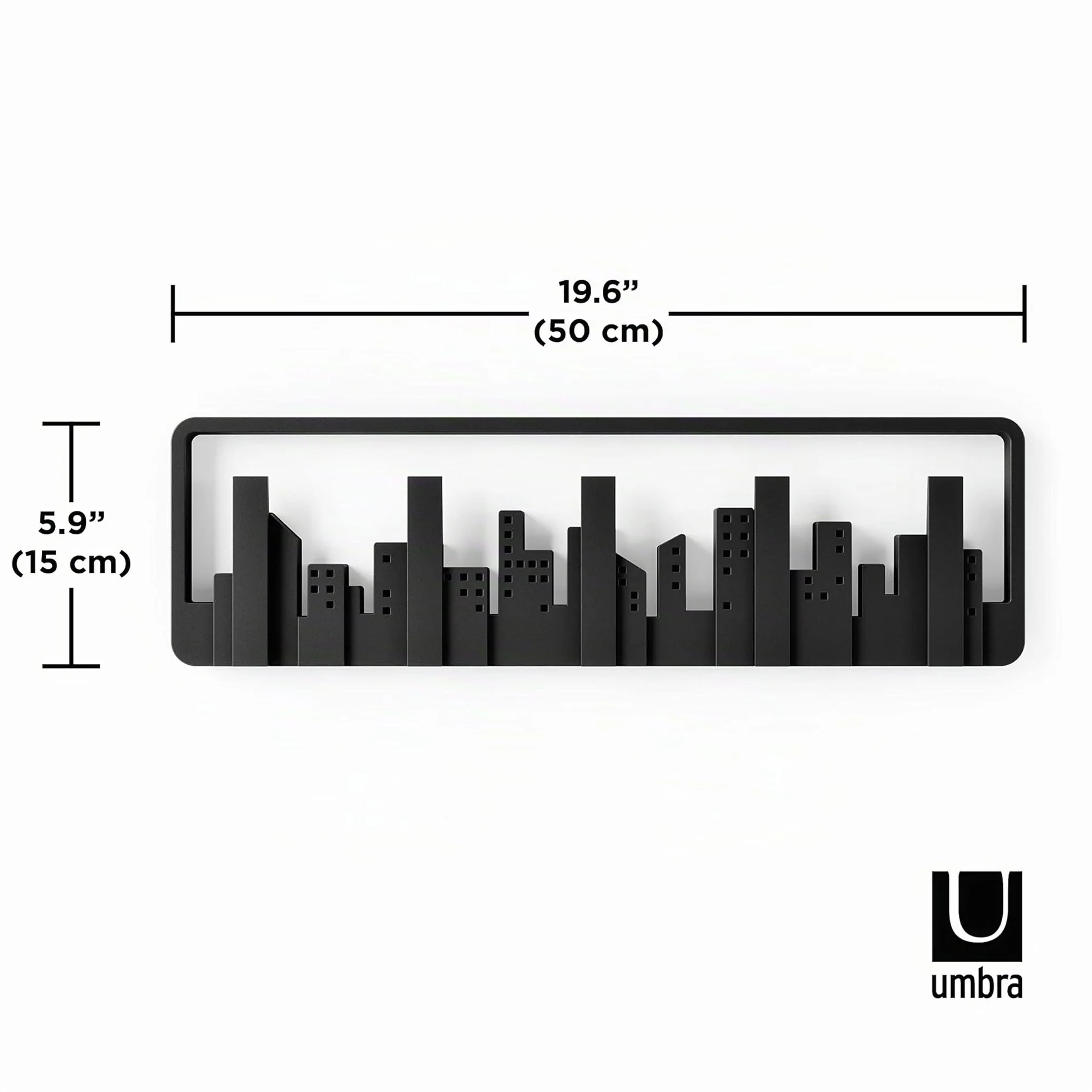 Umbra Skyline appendiabiti da parete 5 ganci retrattili nero