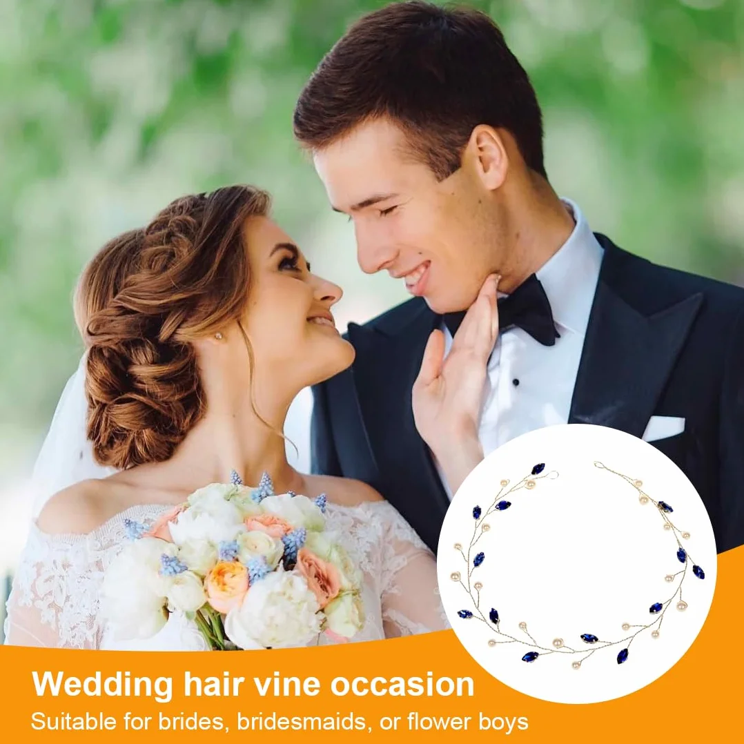 Accessori Capelli Sposa Blu Strass per Capelli