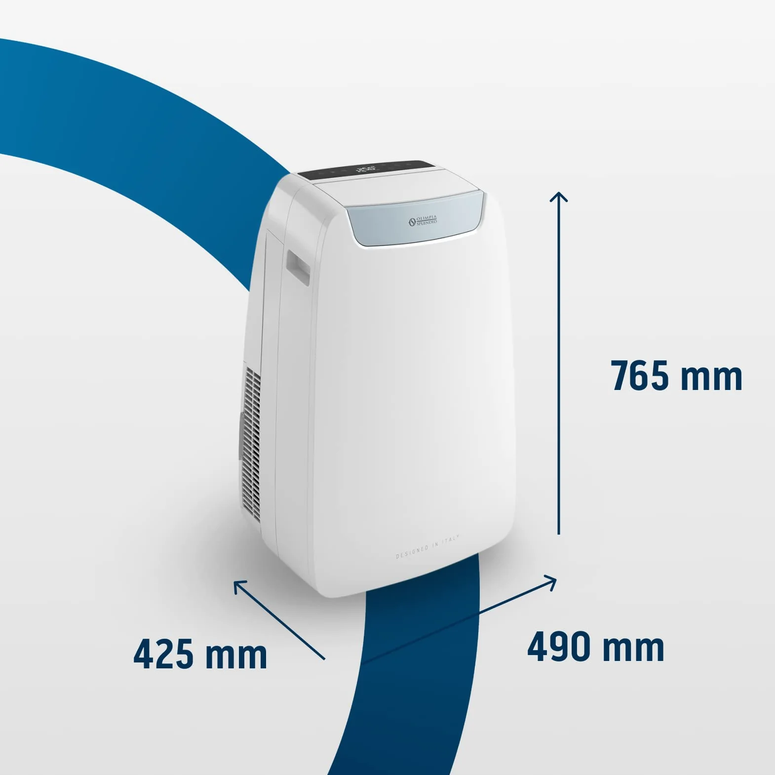 Olimpia Splendid-02027 Dolceclima Air Pro 13 A+ WiFi- Climatizzatore Portatile 3-in-1 Raffrescamento, Ventilazione, Deumidificazione, Condizionatore 13.000 BTU/h, 2.9kW–per ambienti fino a 95m³