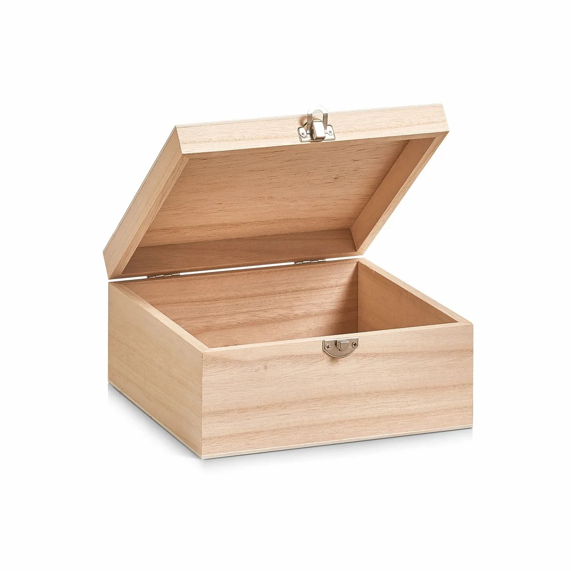 Zeller Scatola Portaoggetti Legno Beige 20x20x9.5 cm