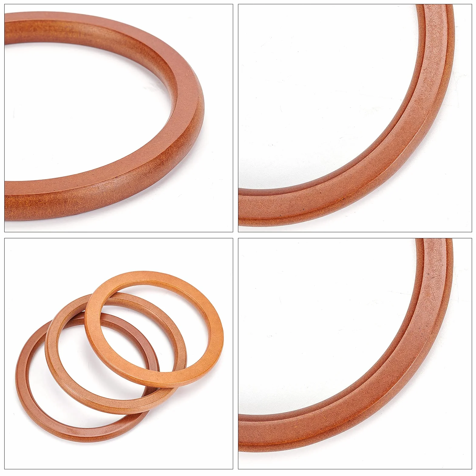 PH PandaHall Manici in Legno per Borsa 3 Colori 13.5cm Uncinetto Accessori Fai Da Te