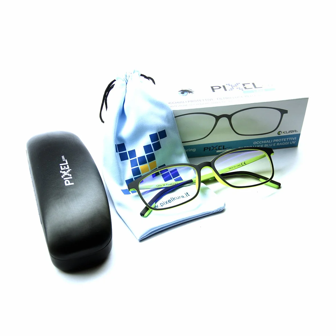 Pixel Lens Occhiali per PC Luce Blu 41% UV 100% Montatura Leggera