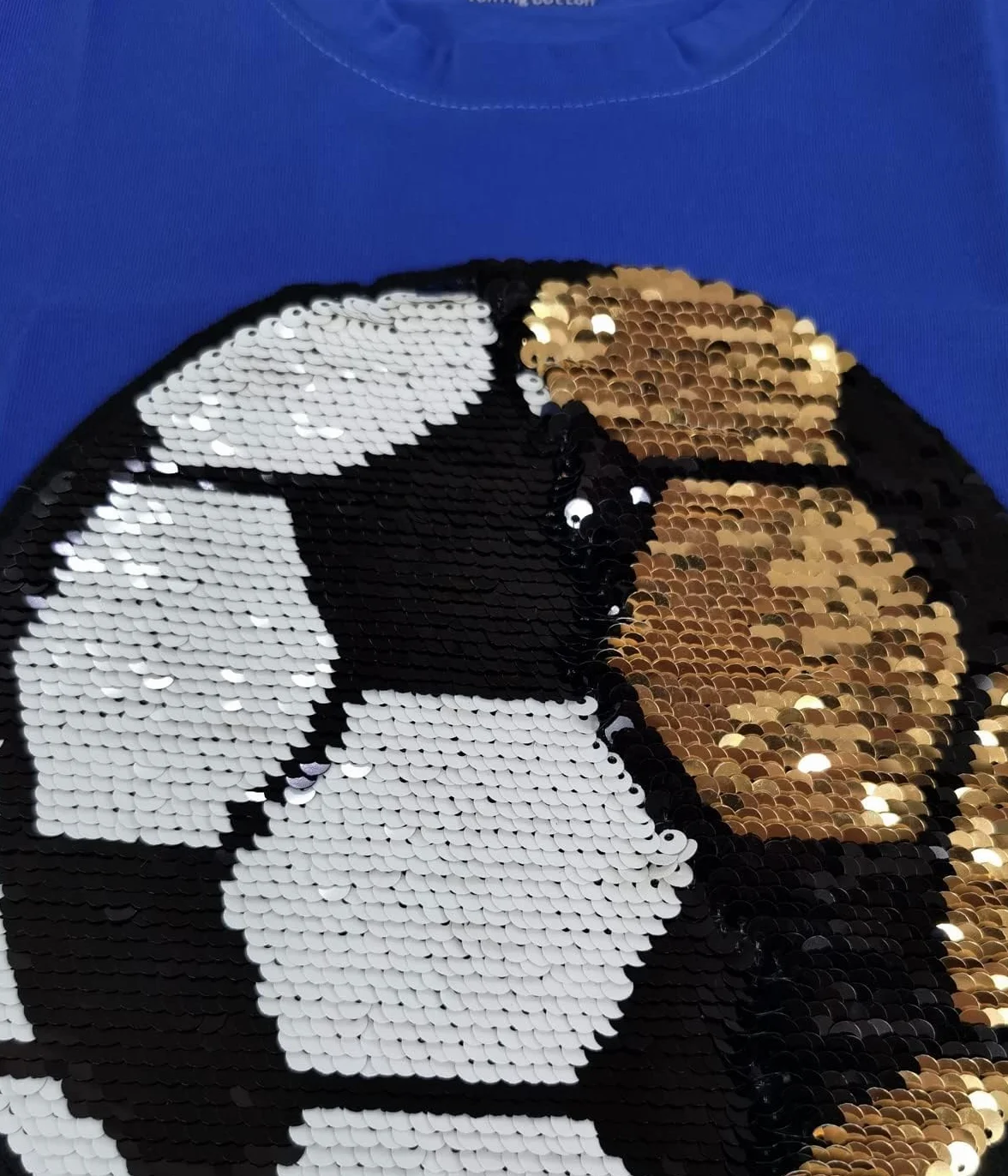 T-Shirt per Bambini con Paillettes in Cotone a Maniche Corte con Stampa, Adatta per Ragazzi e Ragazze dai 3 ai 9 Anni