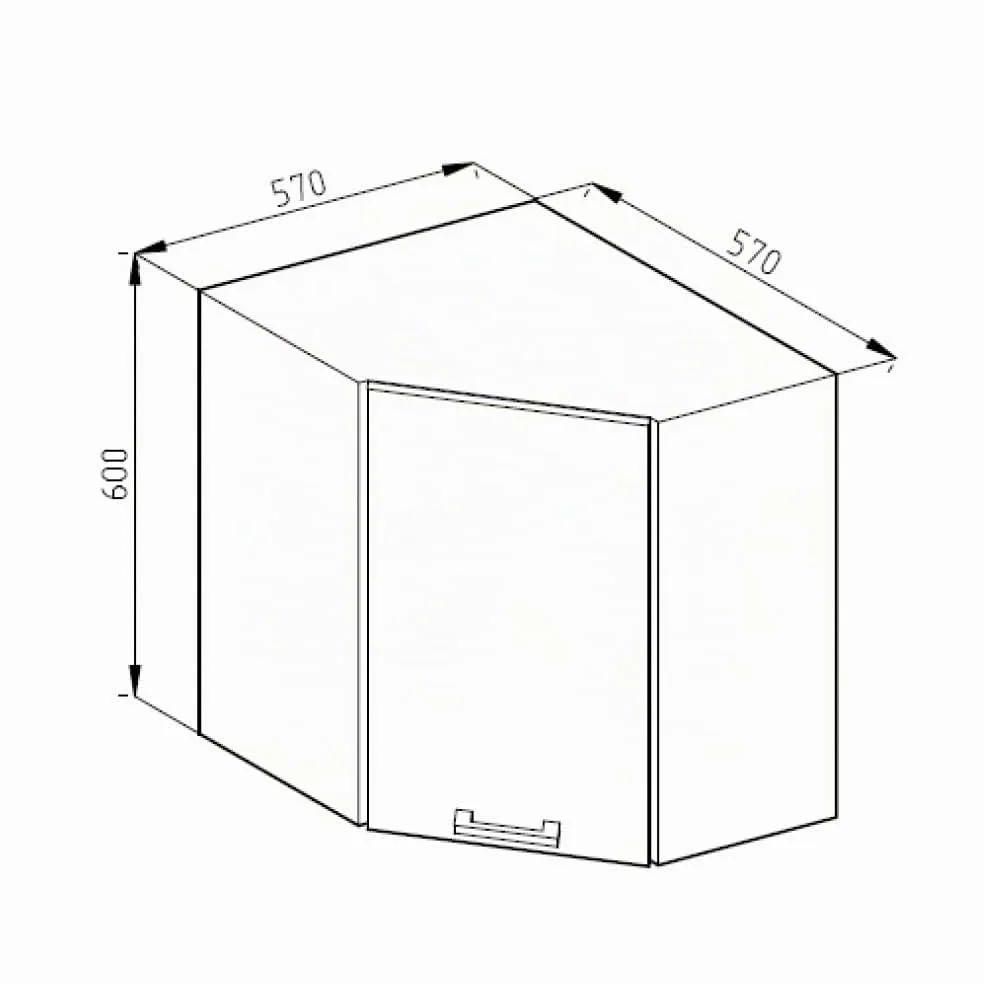 Vicco Mobile angolare da cucina R-Line, Rovere dorato, 57 cm, per la libera combinazione all'interno di sistemi cucina modulari