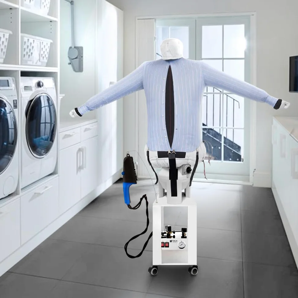 EOLO Stiracamicie Pantaloni SA18 SP INOX Professionale Robot Stira Facile Asciuga Automatico Camicie Stirasciugatrice Spazzola a Vapore Caldaia Manichino Made in Italy Garanzia 5 Anni Efficienza A++