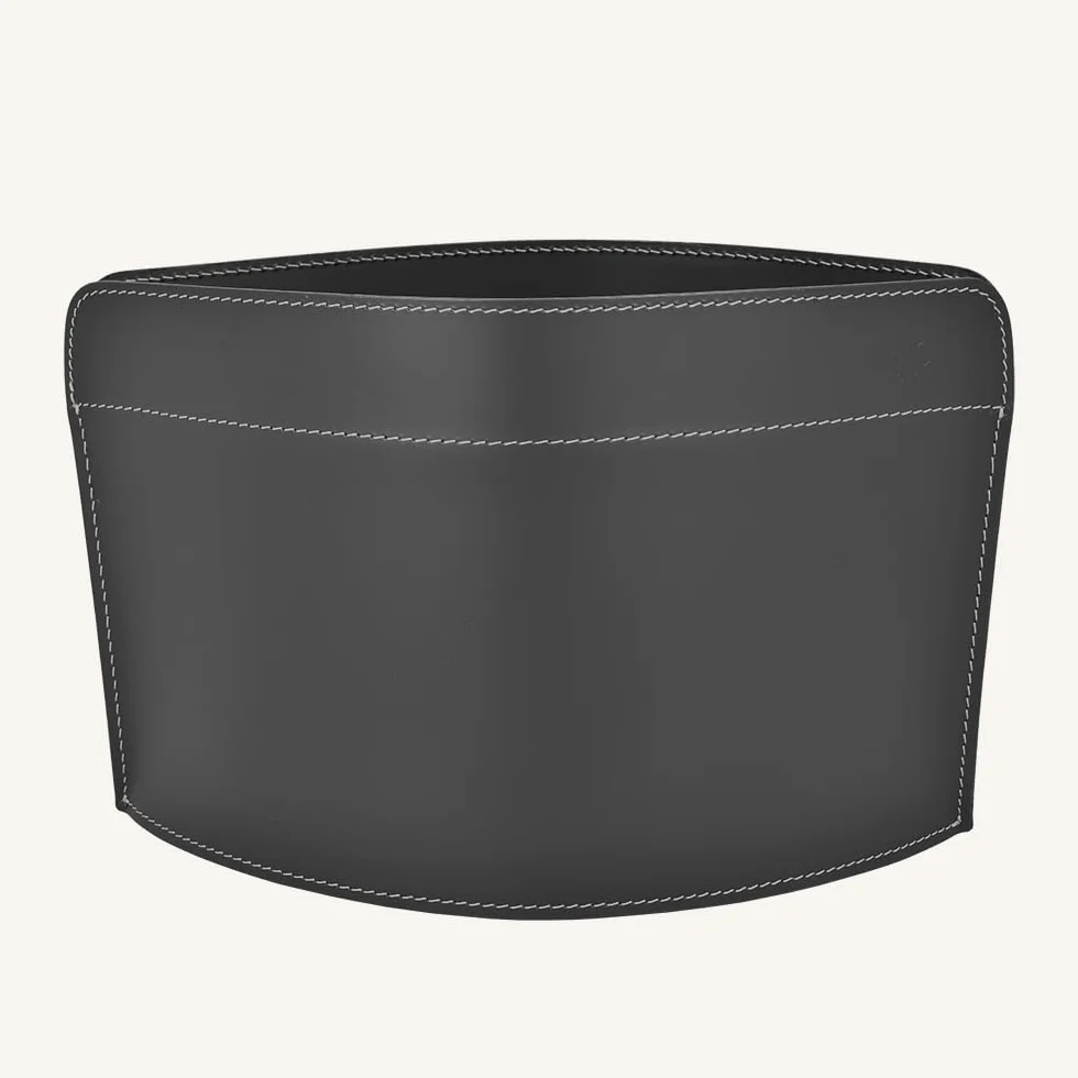 Portariviste in Cuoio di Design LIMAC Design GIUSY, Borsa Porta giornali Moderno, Contenitore riviste da Interno, Nero