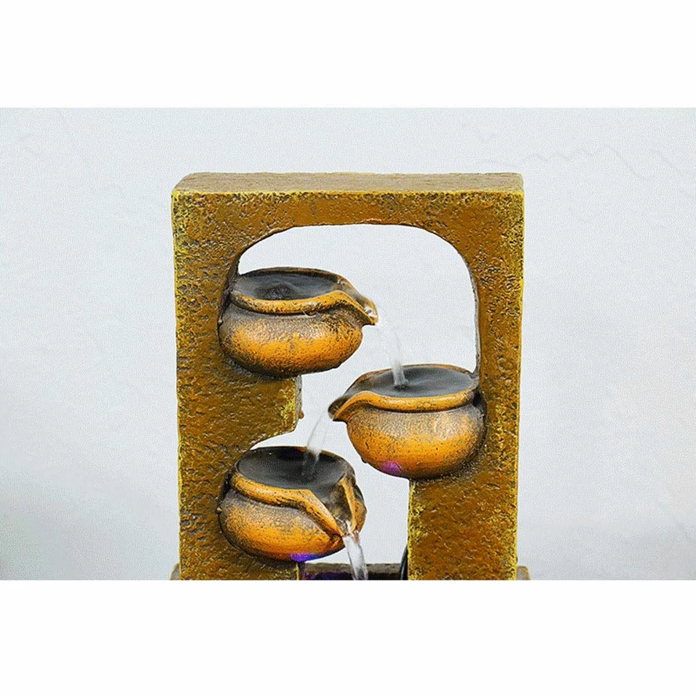 Fontana da interno rilassante Indoor e Outdoor decorativo Fontana Relax Desktop e fontana da tavolo con pompa ad acqua for la casa Ufficio giardino terrazza, 9.8" Altezza Cascata Tavolo Decorazione