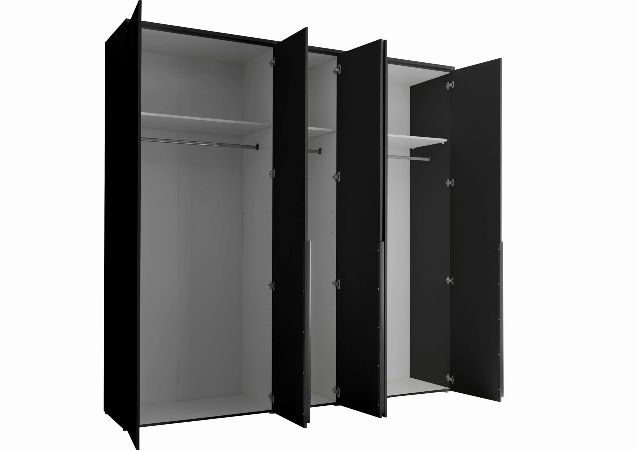 AVANTI TRENDSTORE - Civiasco - Armadio con 5 ante a battente di colore antracite Dimensioni ca. LAP 225x225x52cm