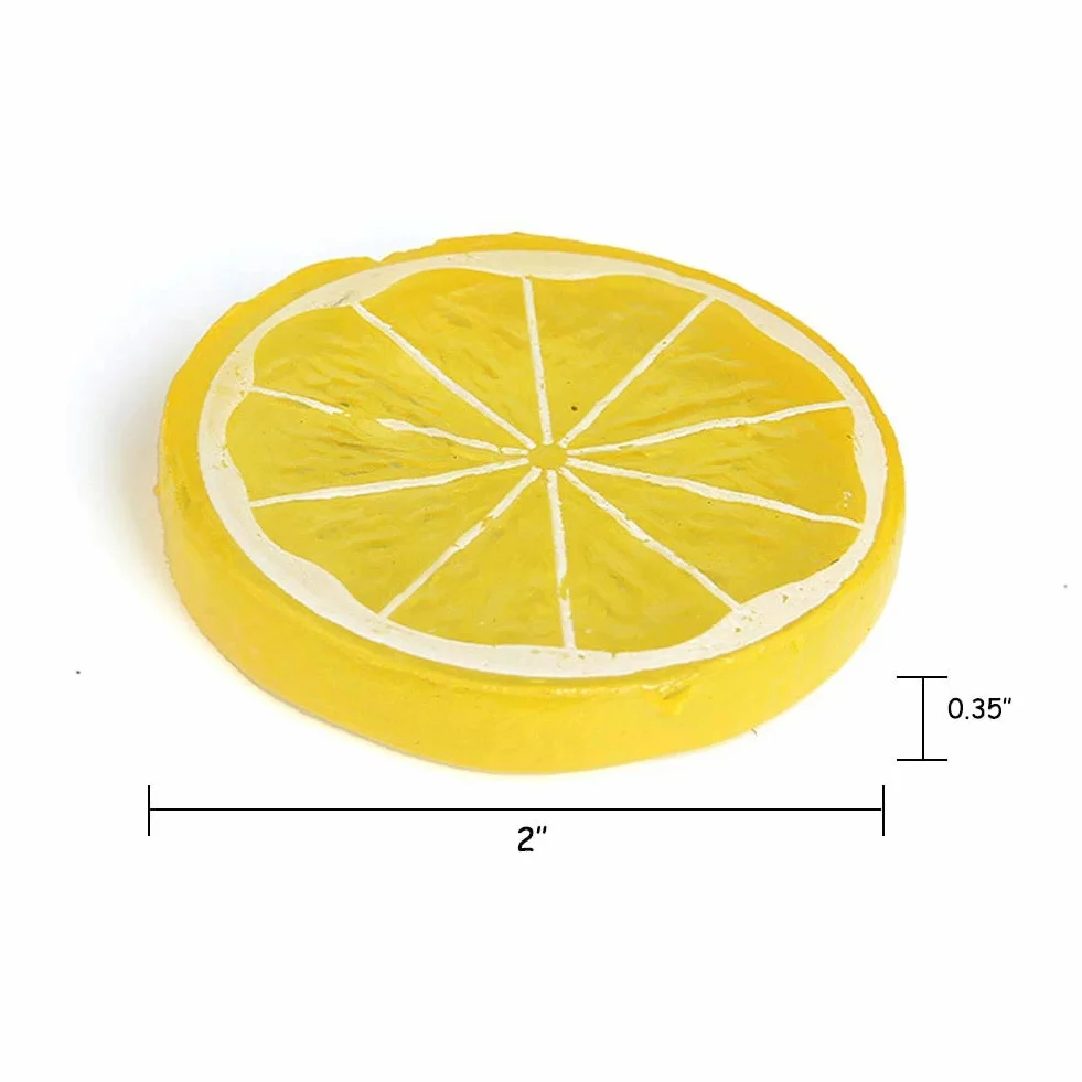 Fette di limone artificiali realistiche decorative gialle 30 pezzi per matrimoni festival fotografia