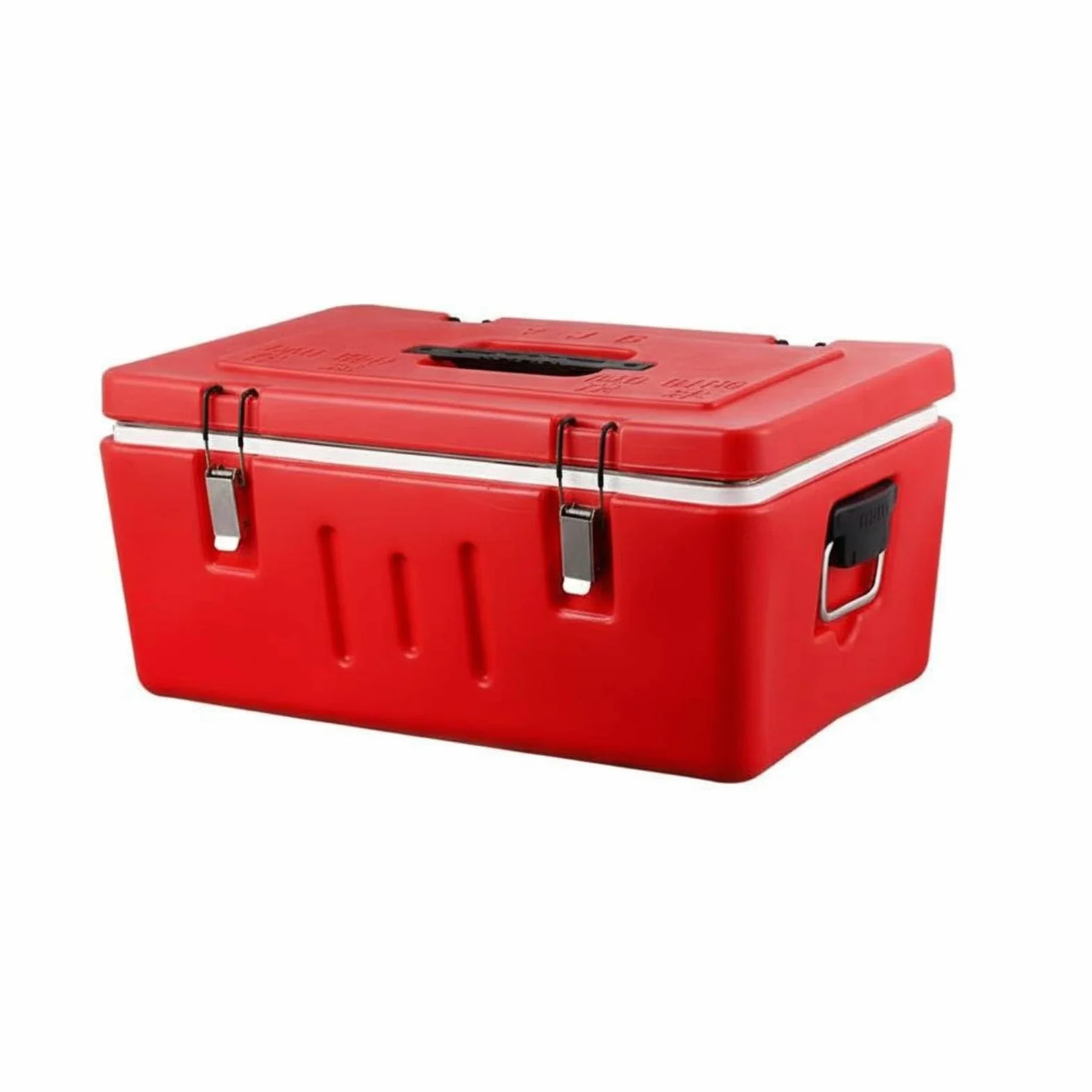 Contenitore Termico Pasto Contenitore Isolante Alimenti Portavivande Scalda Cibo Acciaio Inox con Inserti Inox Schiuma PU Maniglie E Chiusure a Fibbia, Insulated 2 Grids