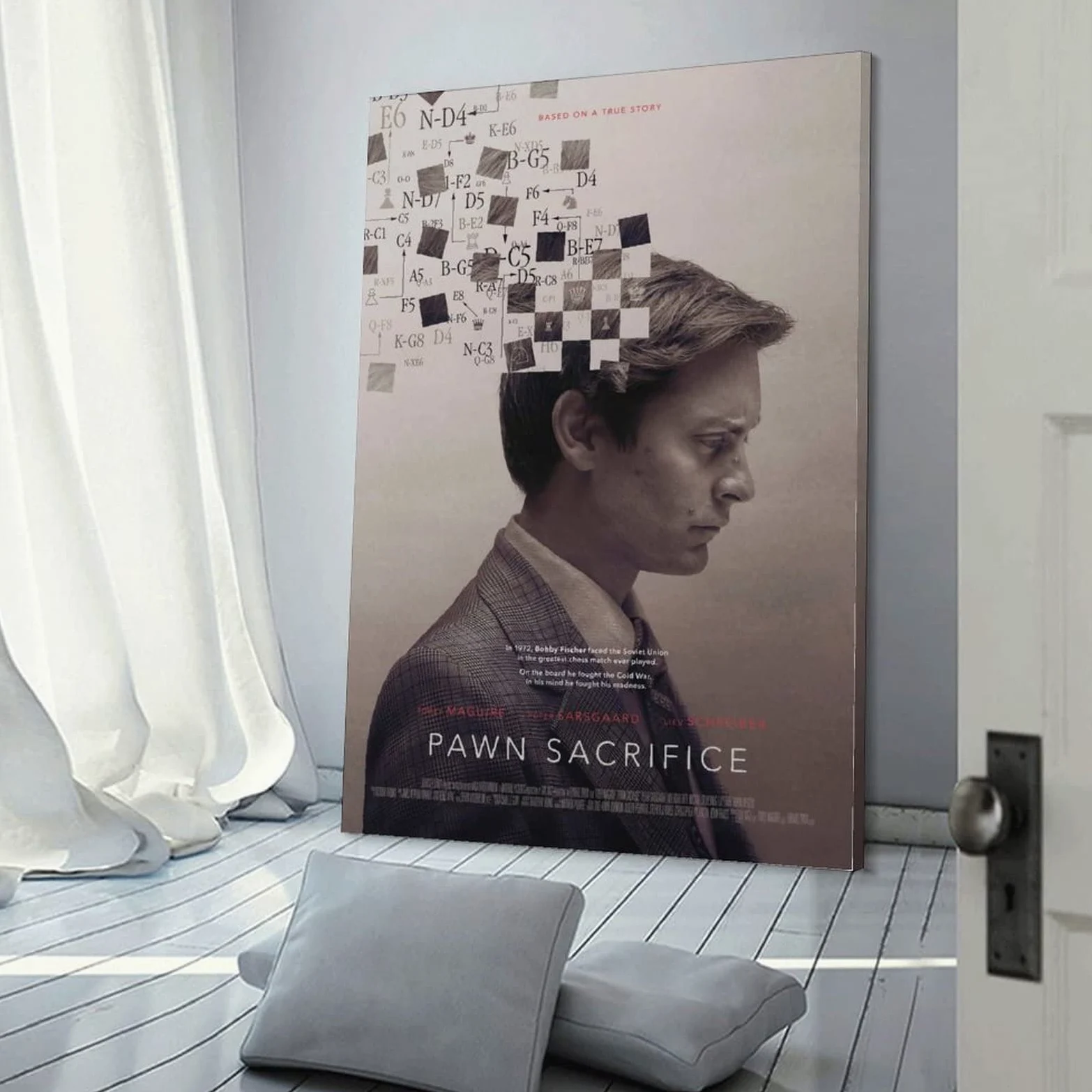 Poster di film biografico del pegno Sacrificio della pedina artistica da parete su tela, poster per soggiorno, camera da letto, 50 x 75 cm