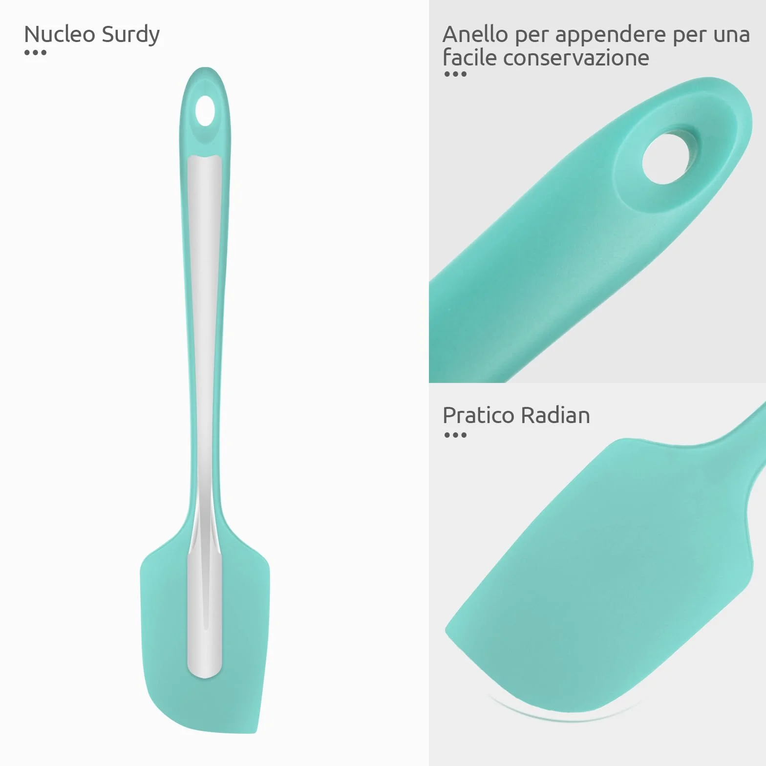 Spatola Flessibile Grande in Silicone U-Taste 315℃ Resistente al Calore Antiaderente 29cm