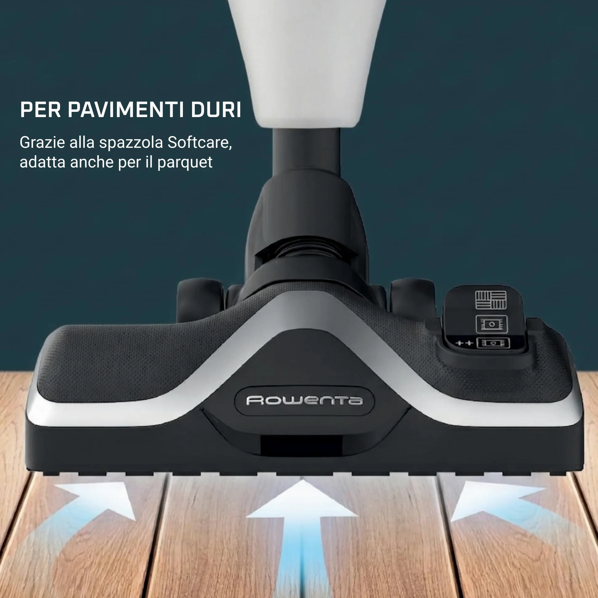 Rowenta Powerline Extreme, Scopa Elettrica con Sacco e con Filo, Capacità 2.2 l, Potenza 750 W, Rumorosità 77 dB, Bianco, RH8037