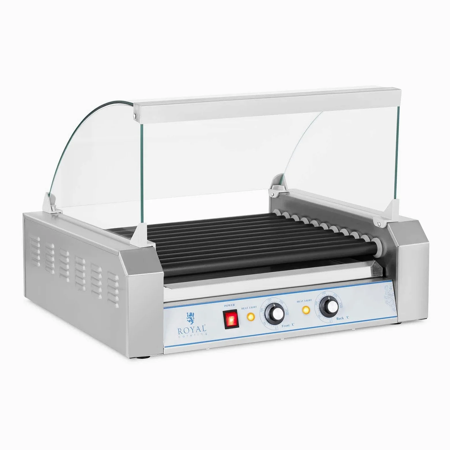 Royal Catering - RCHG-11T - Griglia a 11 rulli per wurstel - 2.200 watt