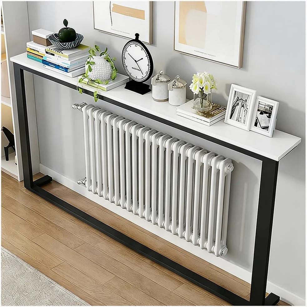 Tavolo consolle, tavolino stretto per divano, ripiano in legno per ingresso, soggiorno e camera da letto, design lungo per posizionare oggetti, 80 x 20 x 90 cm