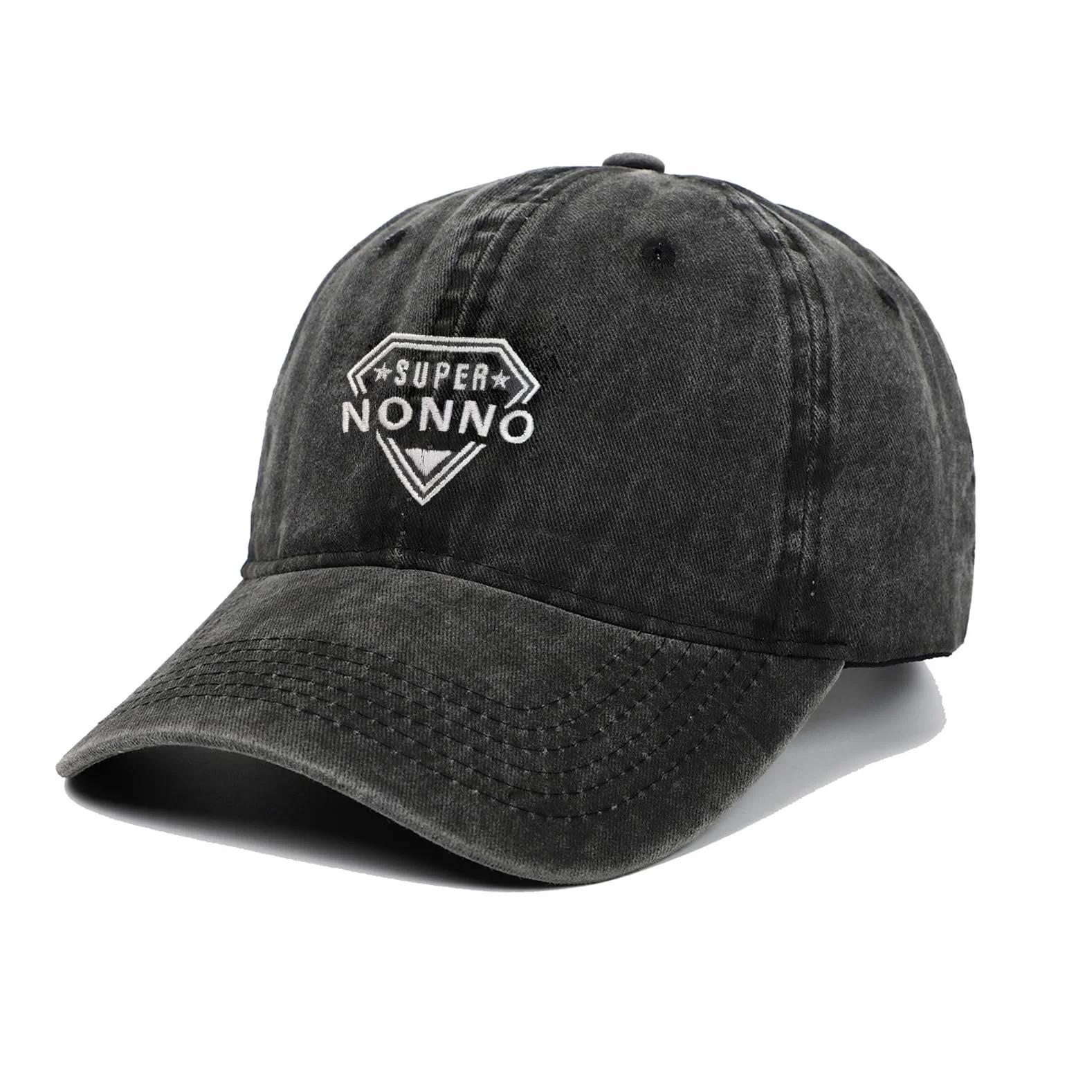 Cappello da Sole Casual da Uomo NEONSKY Berretto da Baseball Personalizzato Ricamato Super papà Nonno Regalo