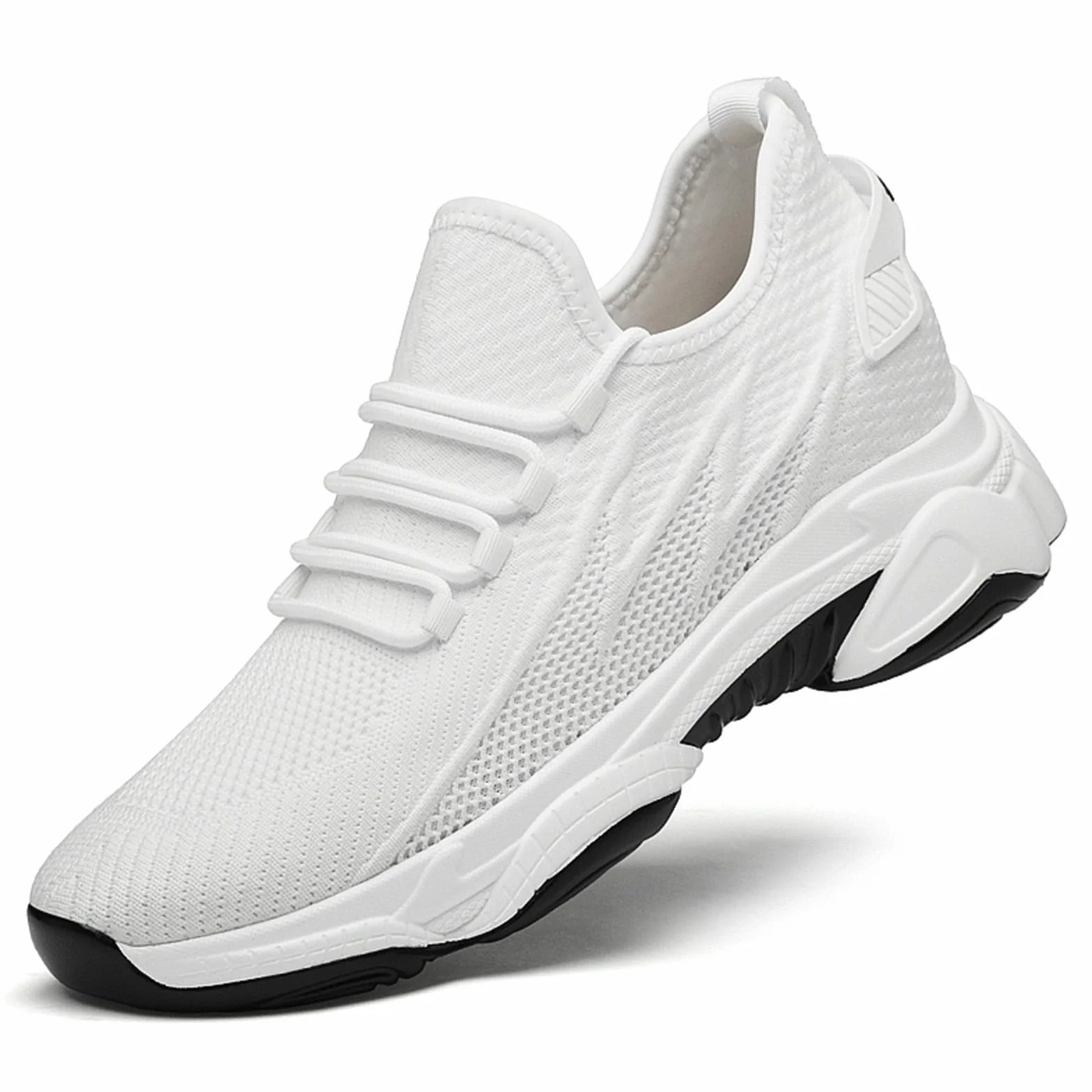 Elevate Shoes - Scarpe da ginnastica da uomo, 6/8/10 cm, invisibili, leggere, traspiranti, in rete, con rialzo, elevatore, scarpe da ginnastica casual, traspiranti, per il tempo libero, 37-43