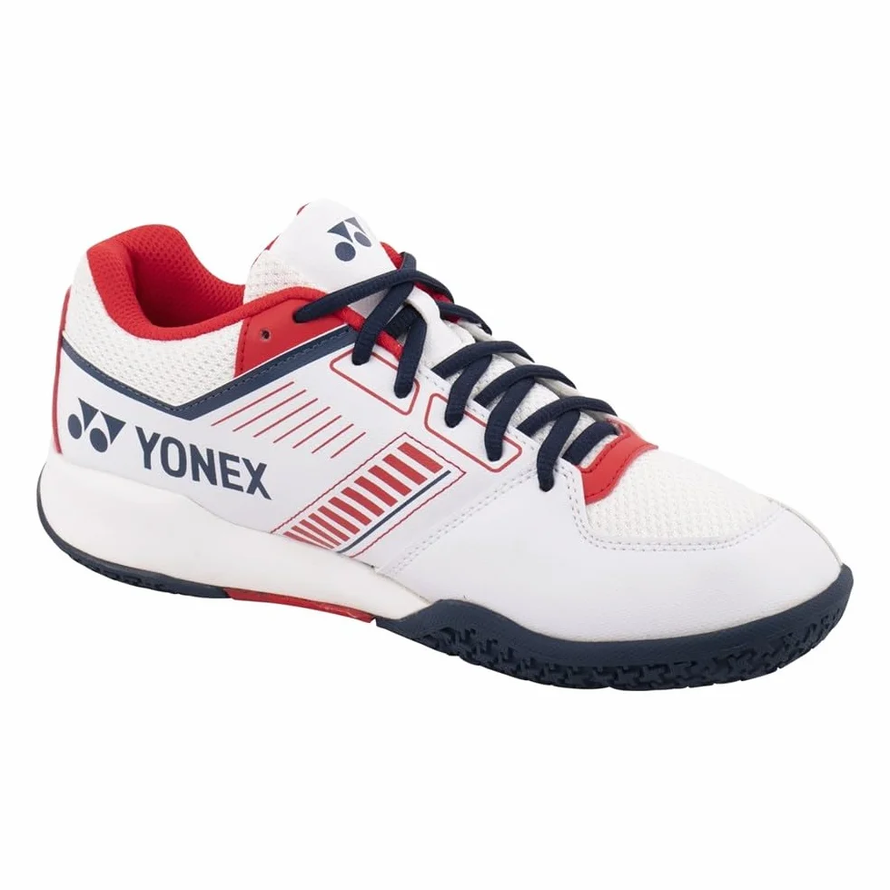 YONEX Power Cushion SHBSF1W Scarpe da Badminton Larghe Strider Flow Bianco Rosso
