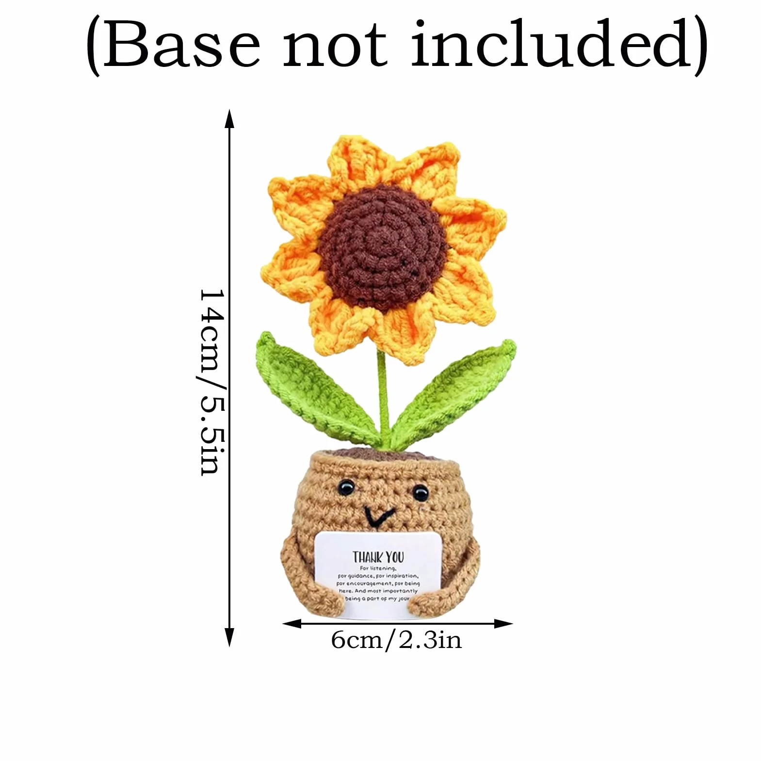 Generisch Supporto emotivo girasole, Girasole Positivo - Bambola edificante, M