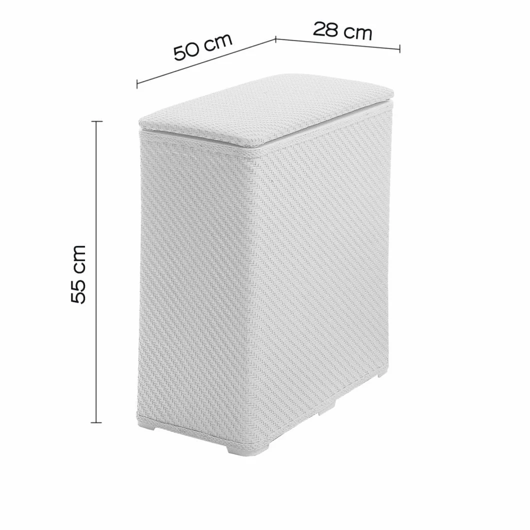 Cesto Portabiancheria Bianco Kiamami Valentina Bagno Robinia