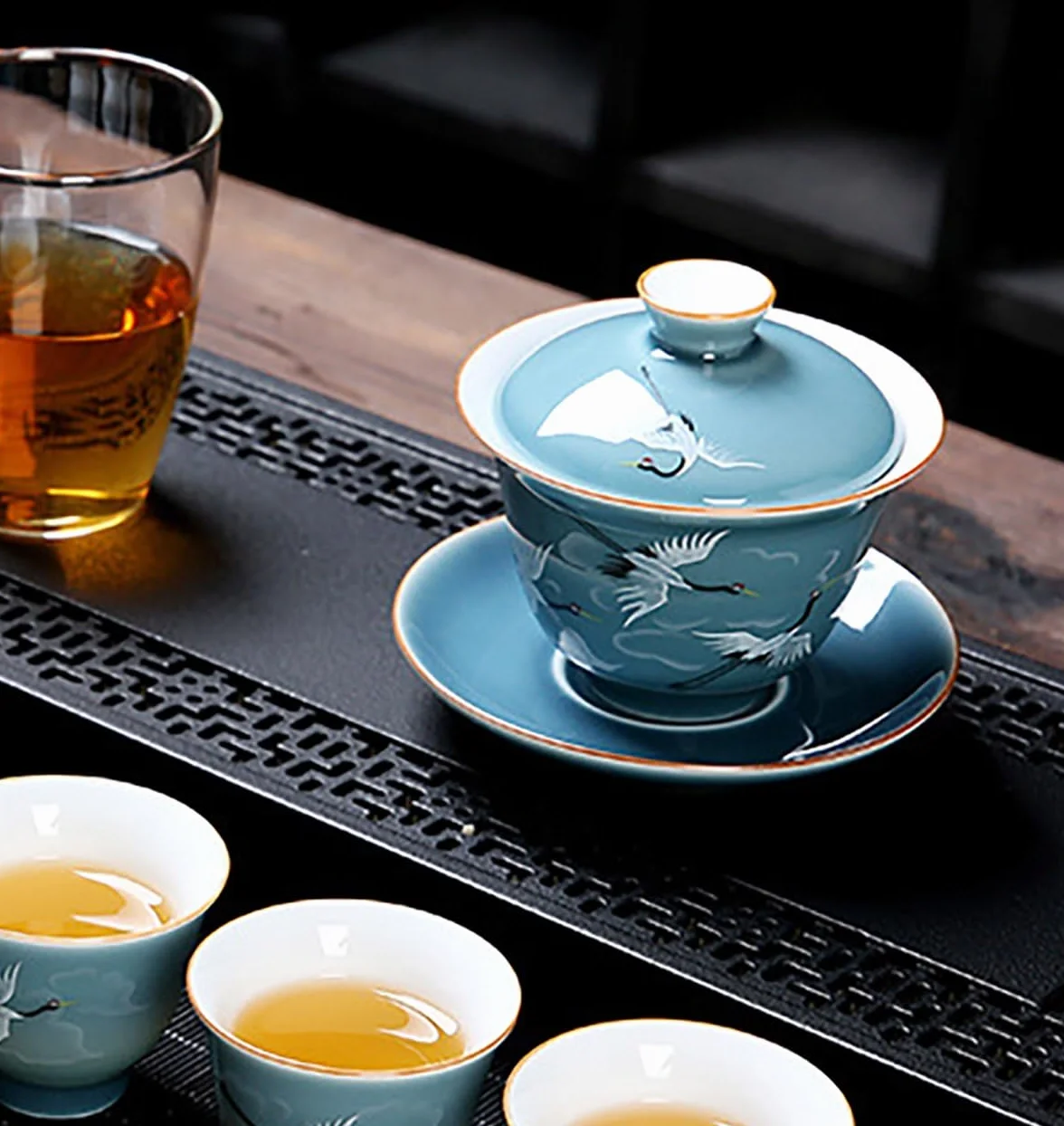 Gaiwan tazza di tè cinese ceramica Sancai Tea Bowl set da tè