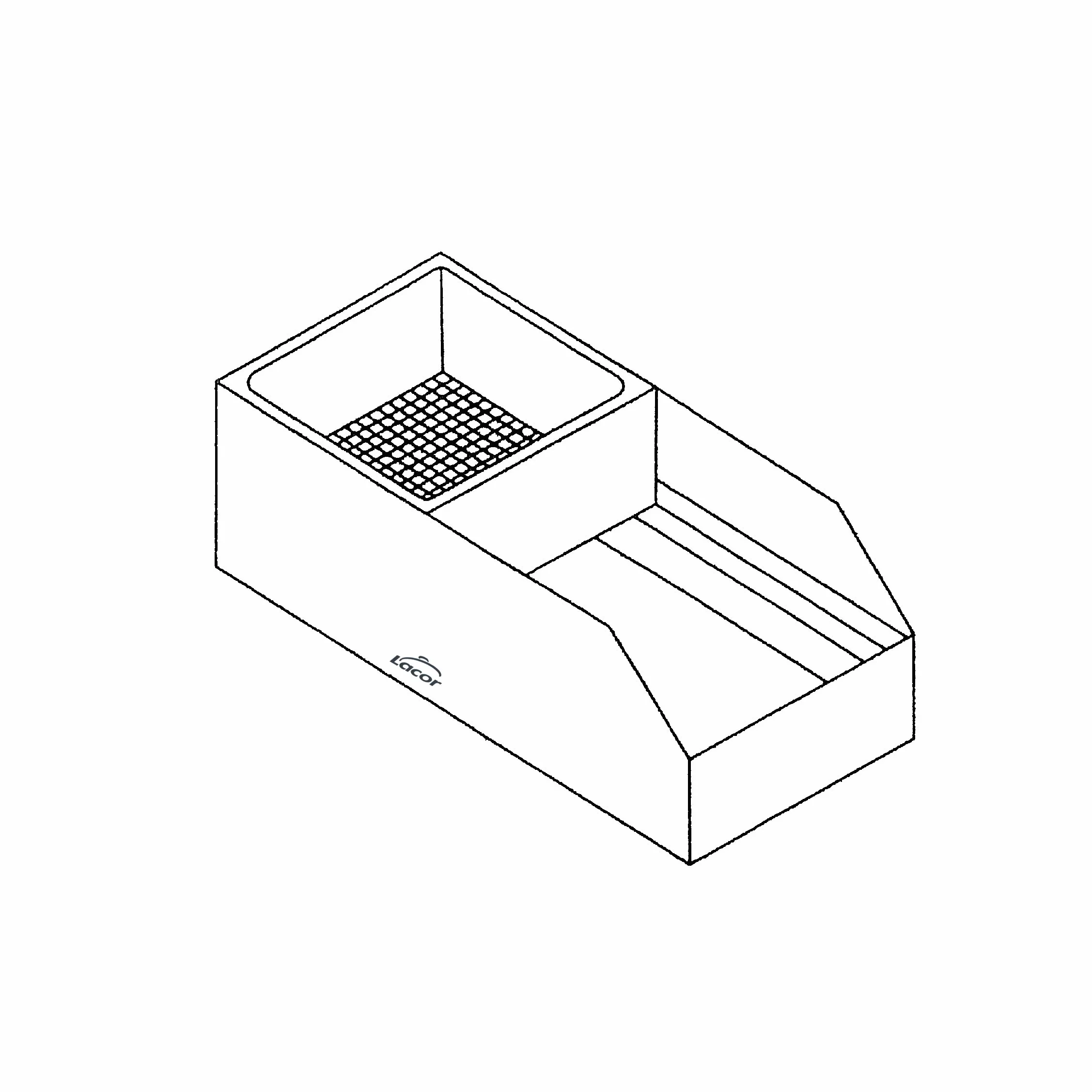 Lacor - 50450 - Farinatore in acciaio inossidabile, Setaccio di farina, Ideale per infarinare o pannare alimenti, Pulizia facile, per cucine professionali, acciaio inossidabile, 50 x 26, 5 x 18 cm
