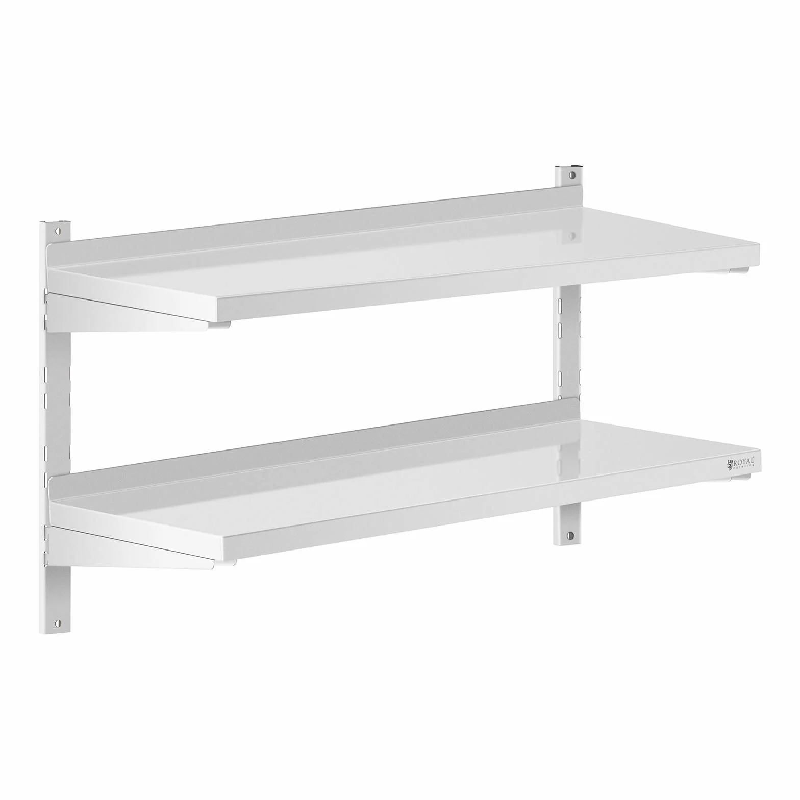 Royal Catering Mensola in Acciaio Inox 2 Ripiani RCWR-1000.4 (40 x 100 cm, 40 kg, Acciaio Inox)