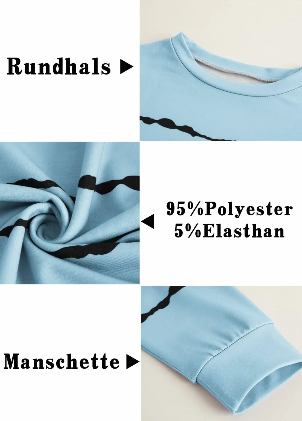 Felpa Ragazze Strisce Girocollo Bambini Maglione Casual Manica Lunga Top
