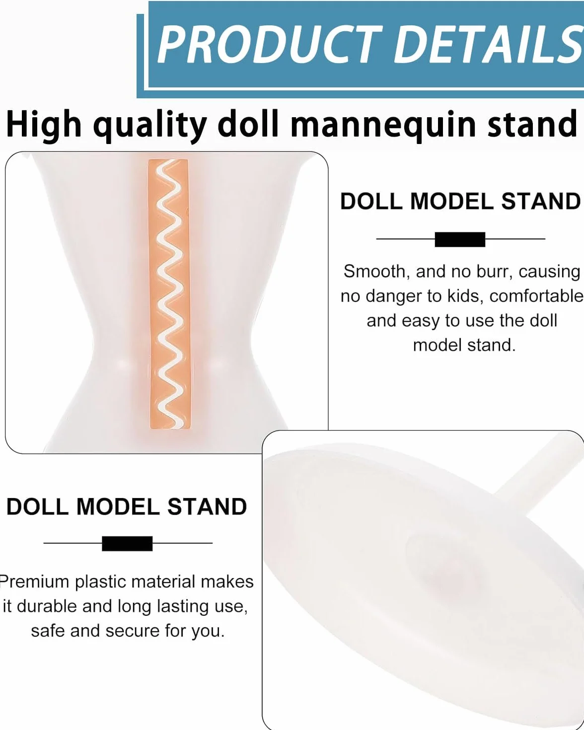 Manichino da Sartoria Femminile per Bambole LEEQ 4pcs con Supporto Display Modello per Casa delle Bambole Fai da Te