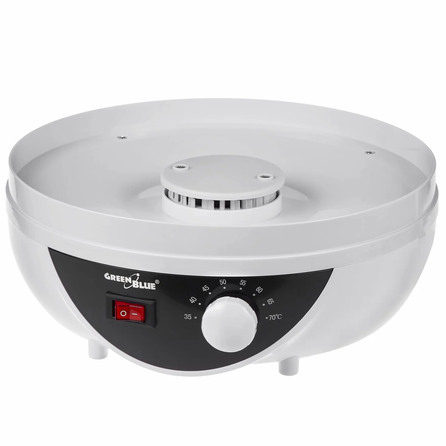 Green Blue GB195 Essiccatore alimentare per funghi, verdure e frutta, erbe 250W, extra silenzioso, 5 setacci Diametro 27 cm Temp regolabile