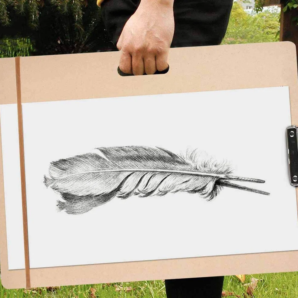 Tavola da Disegno in Legno 8K 45x60 cm A2 Portatile per Schizzo e Pittura