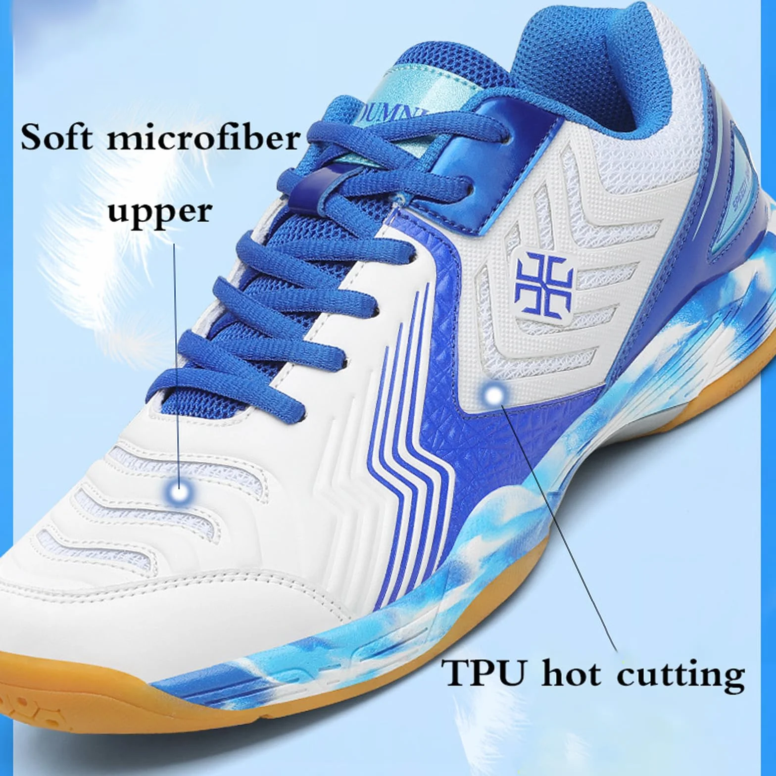 Scarpe da Badminton Leggero Antiscivolo Traspiranti Antiusura per Tennis Ping Pong Squash