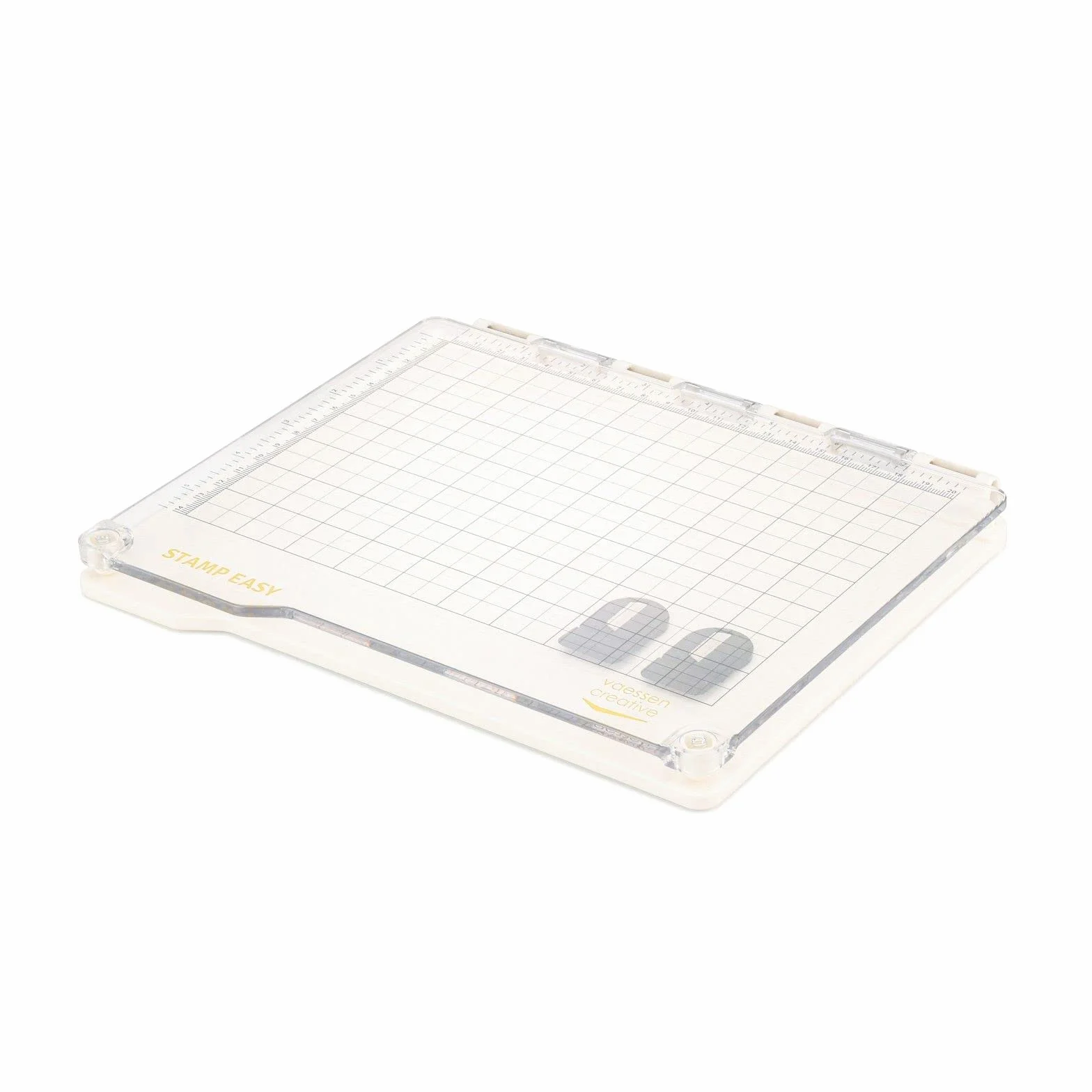 Vaessen Creative 2137-033 Piattaforma per Stampo, Bianco/Trasparente, 23.5x20.5x1.8 cm