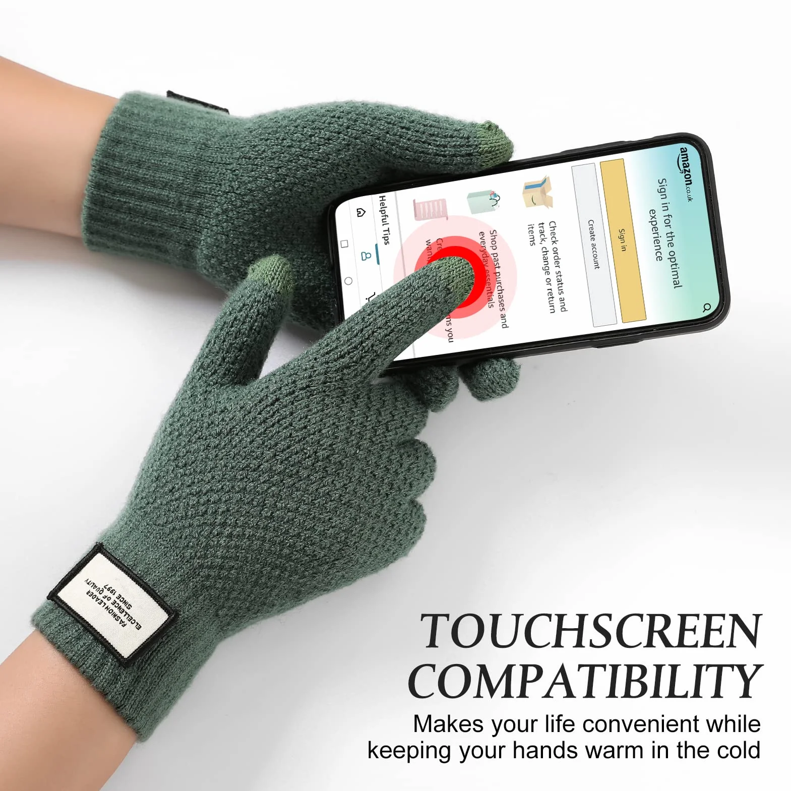Moyad Inverno Guanti Touch Screen con Fodera In Pile per Ciclismo Sci Snowboard Corsa