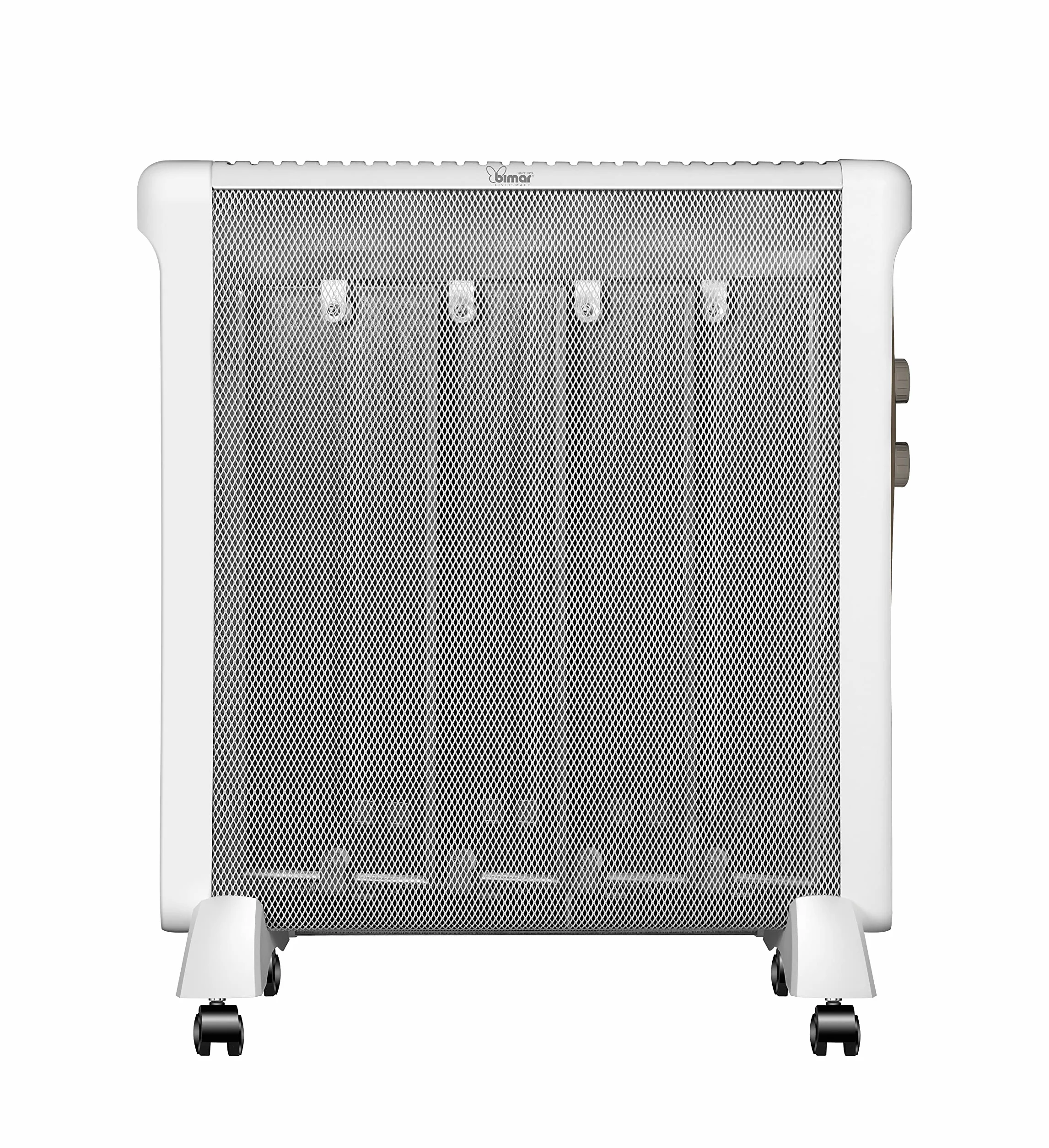 Bimar HC511 Termoconvettore in Mica a Basso Consumo, Stufa elettrica con 2 Potenze di Riscaldamento, Termostato Regolabile, Silenzioso e Trasportabile